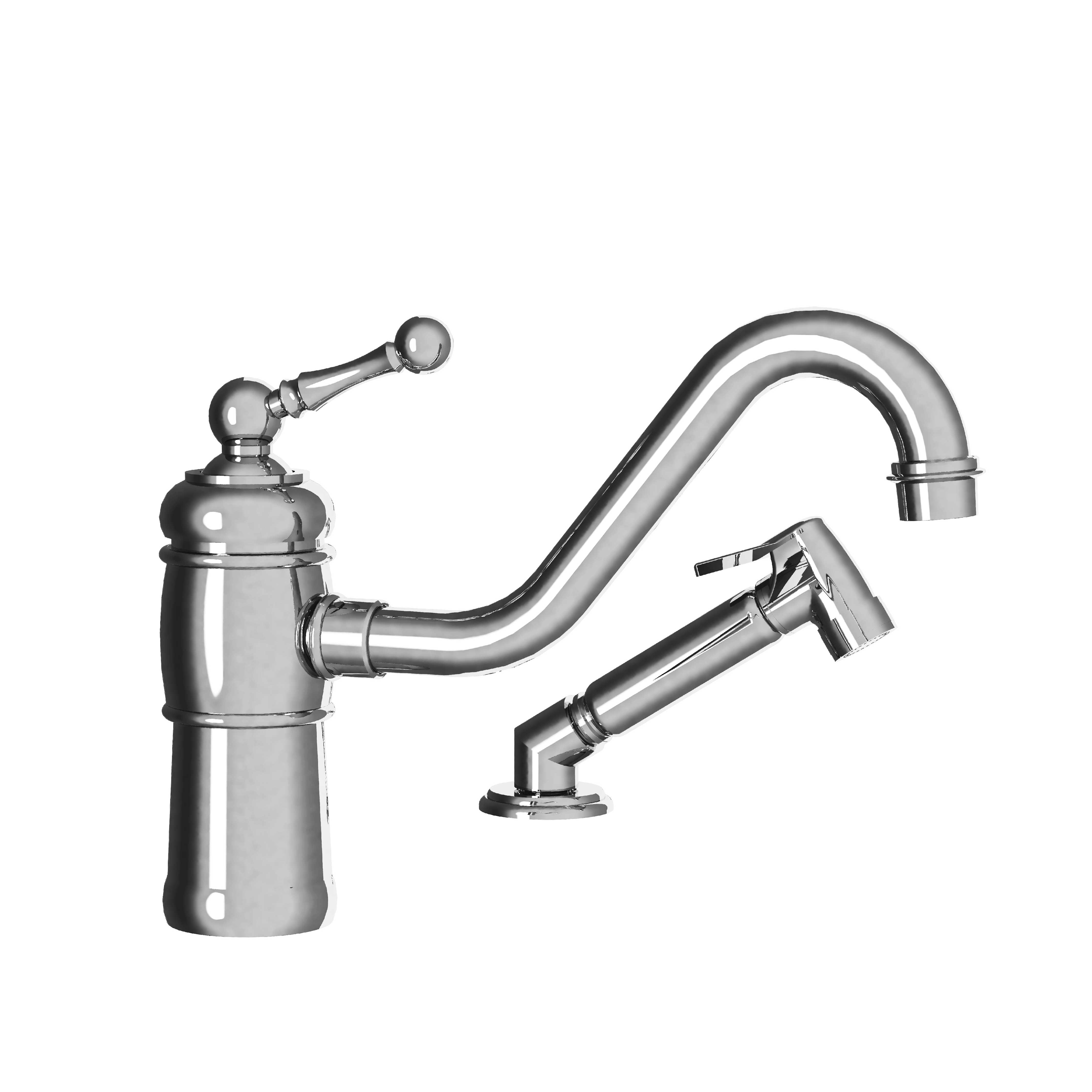 MK02-1101MS Single-hole lever kitchen mixer & handspray