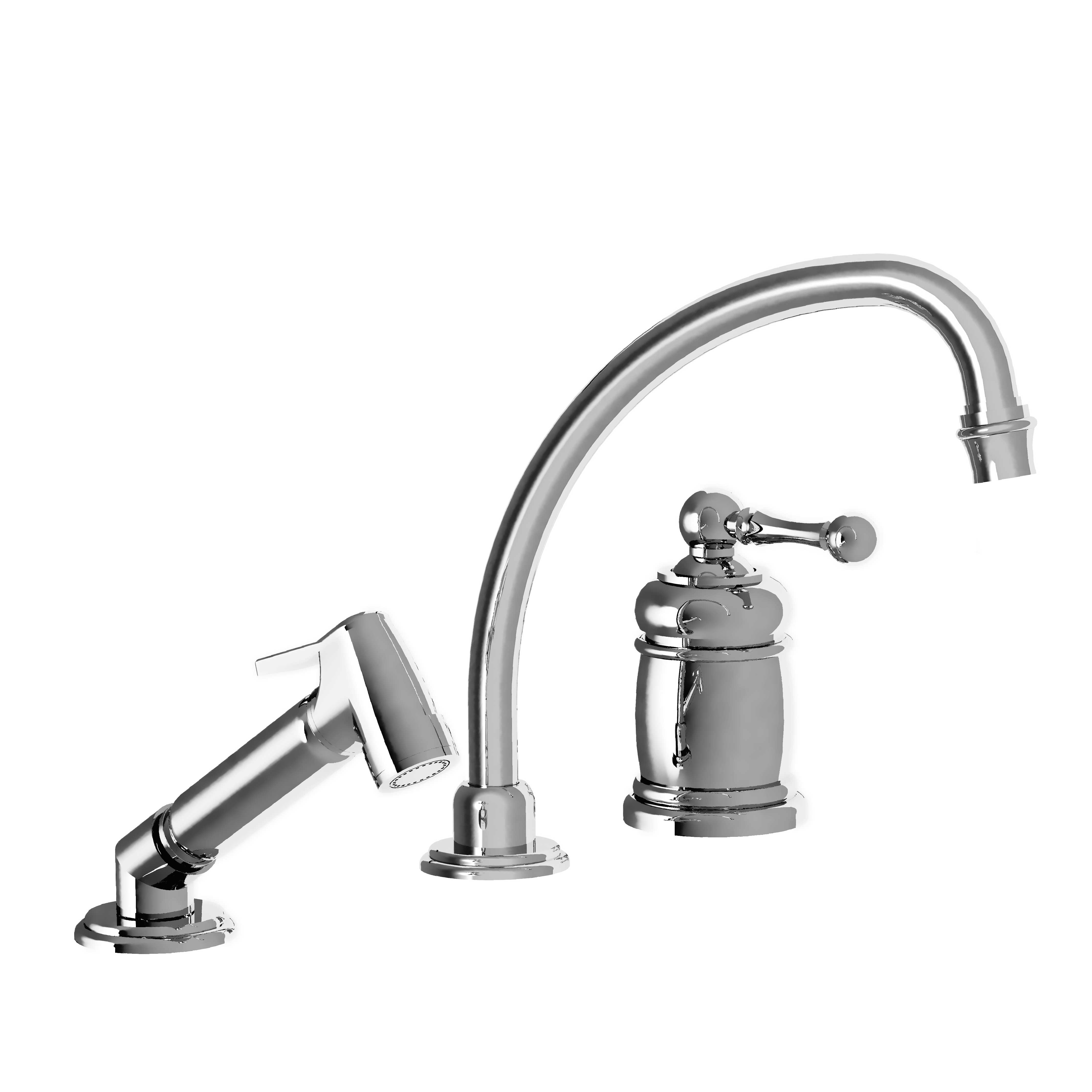 MK20-1102MS 2-hole single-lever kitchen mixer & handspray