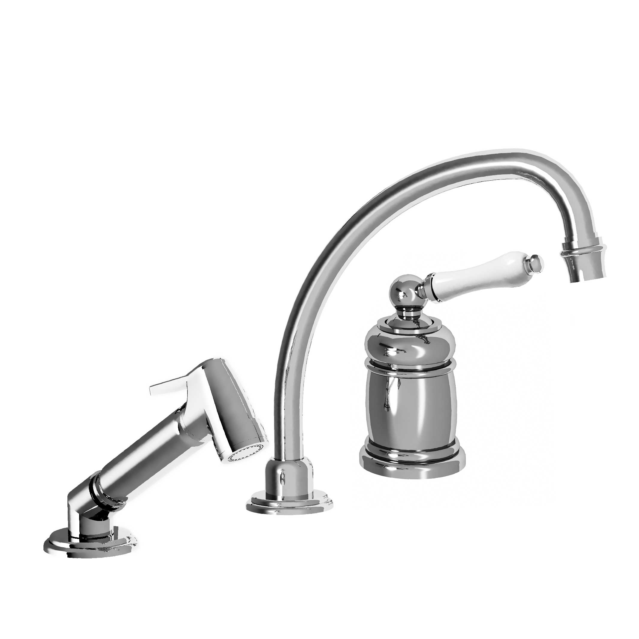 MK22-1102MS 2-hole kitchen lever mixer & handspray