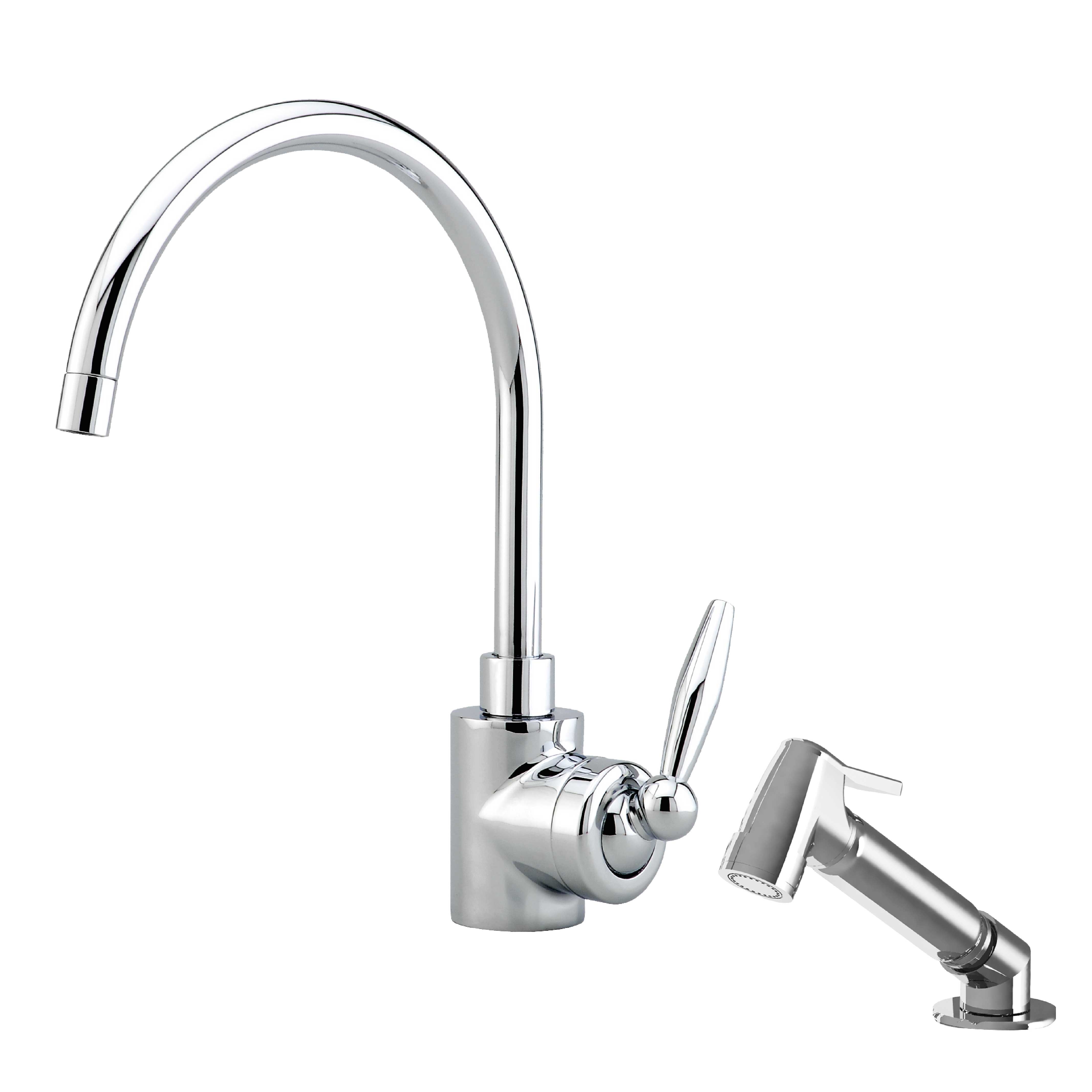 MK50-1101MS Single-hole kitchen lever mixer & handspray