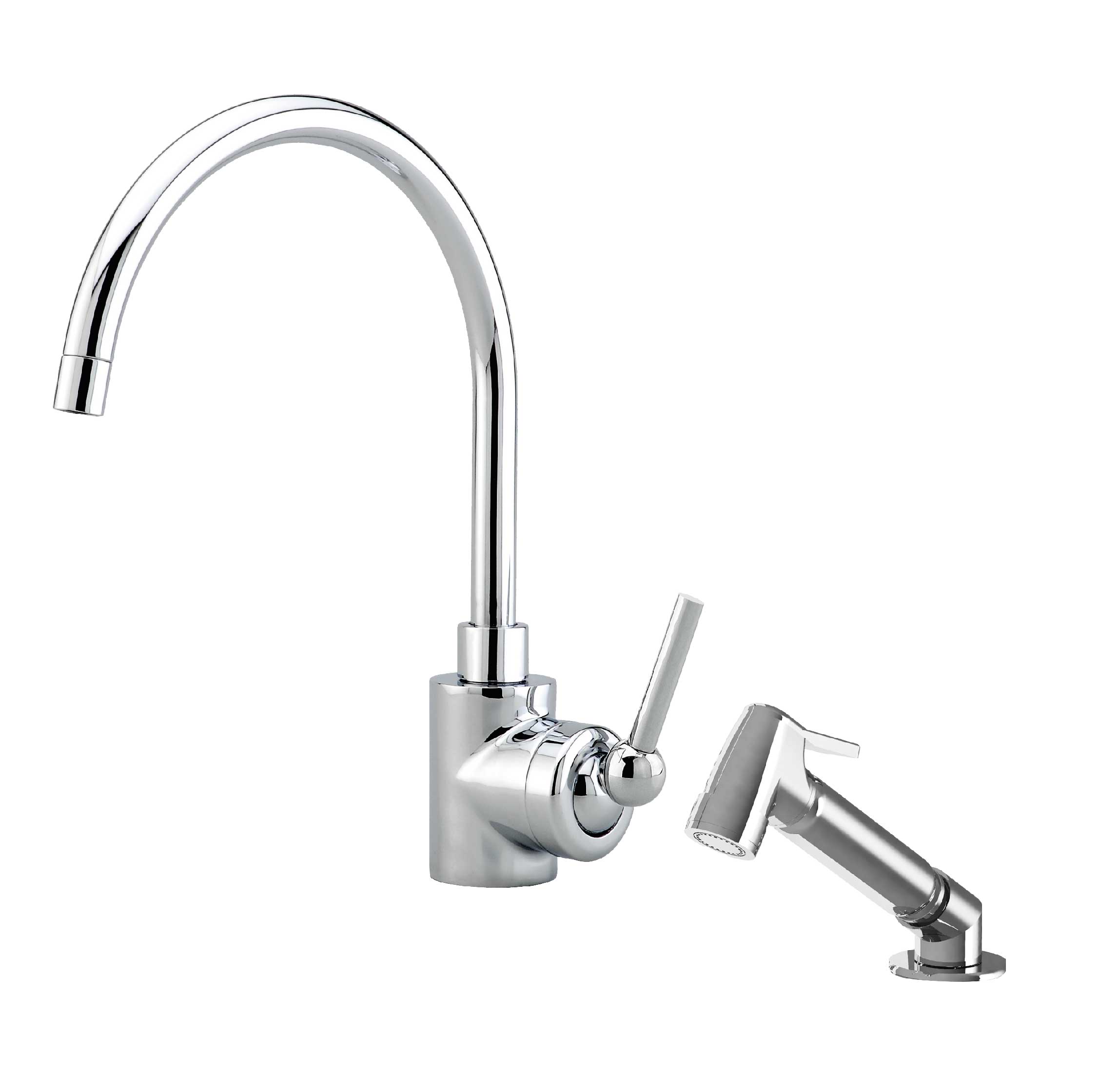 MK90-1101MS Single-hole kitchen lever mixer & handspray