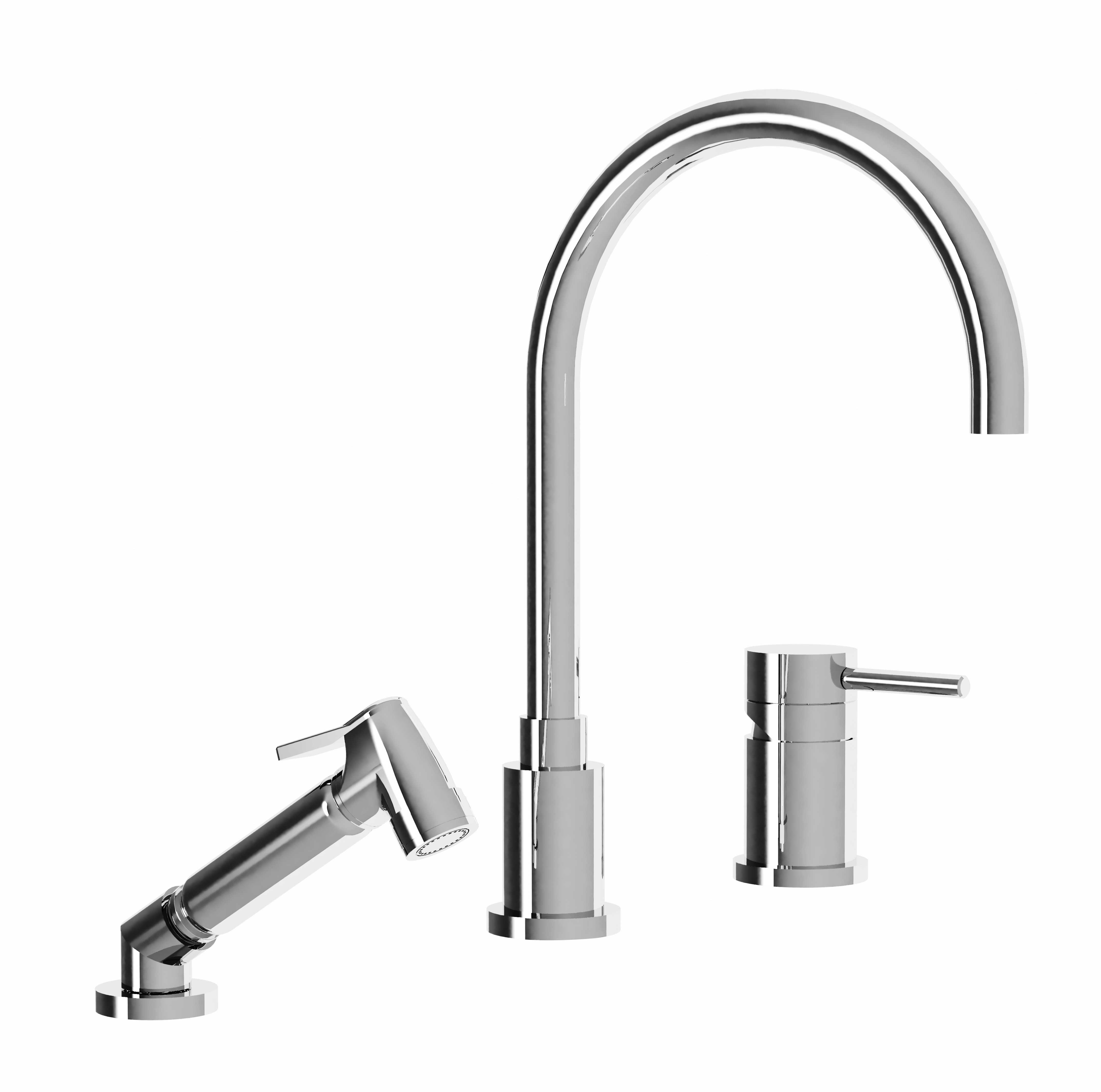 MK90-1102MS 2-hole single-lever kitchen mixer & handspray