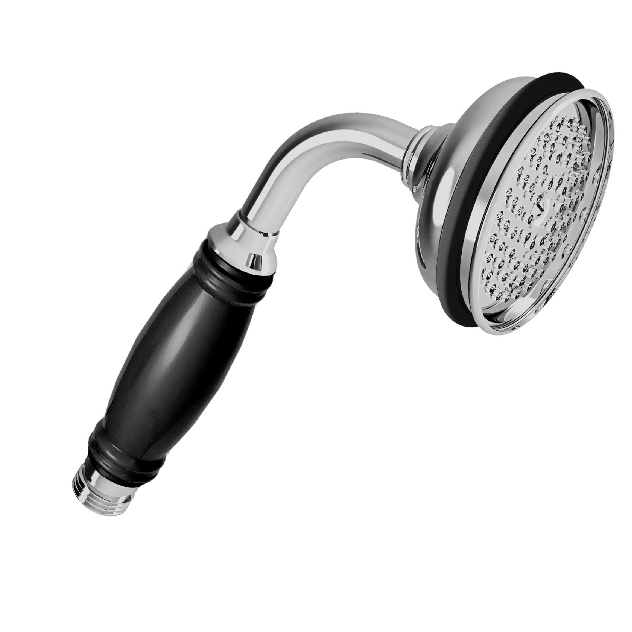 M00-2273 Traditional anti-scaling handshower, black porcelain