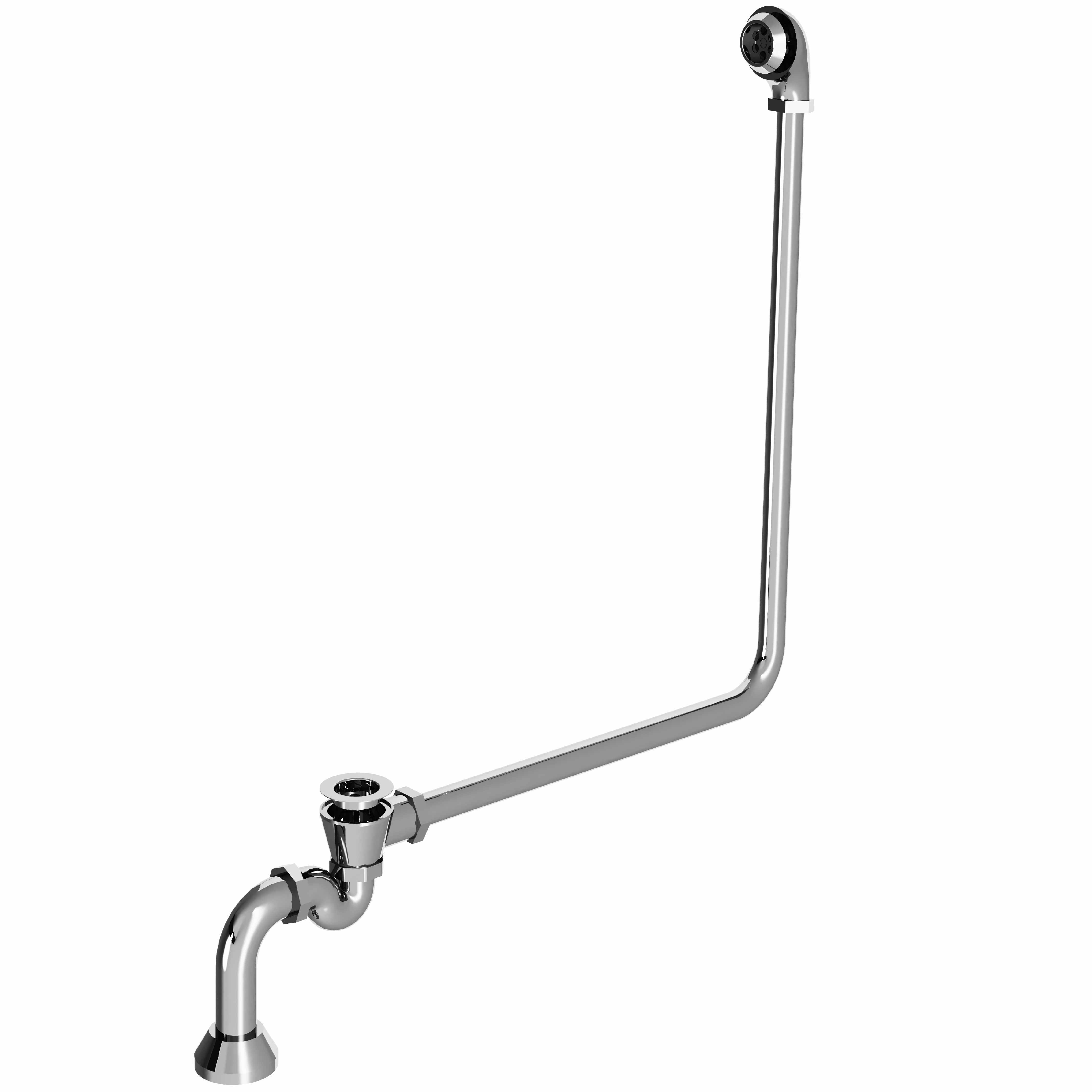 M00-309 Exposed bathtub drain with chain, large