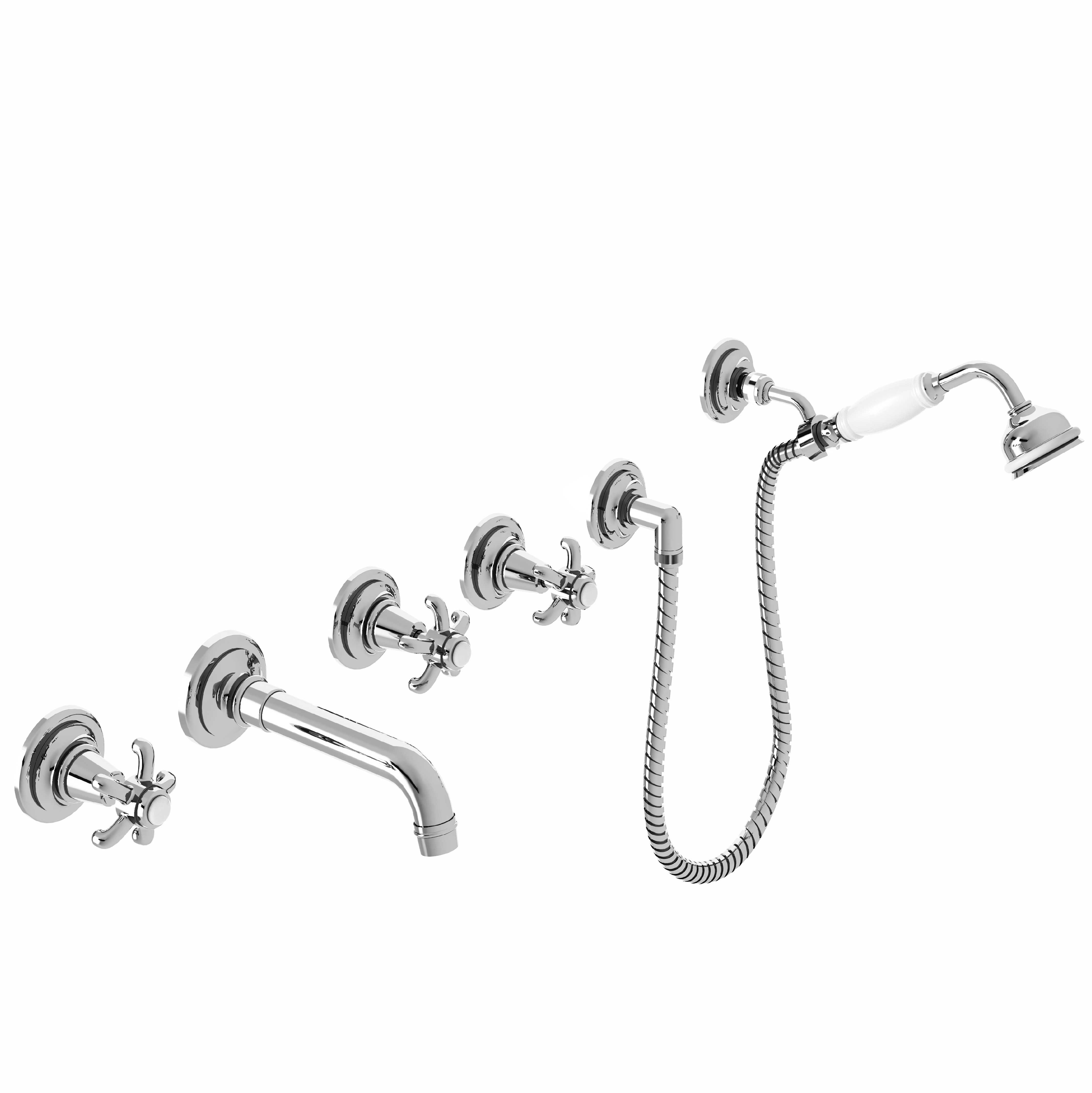 M01-3308 Wall mounted 5-hole bath mixer