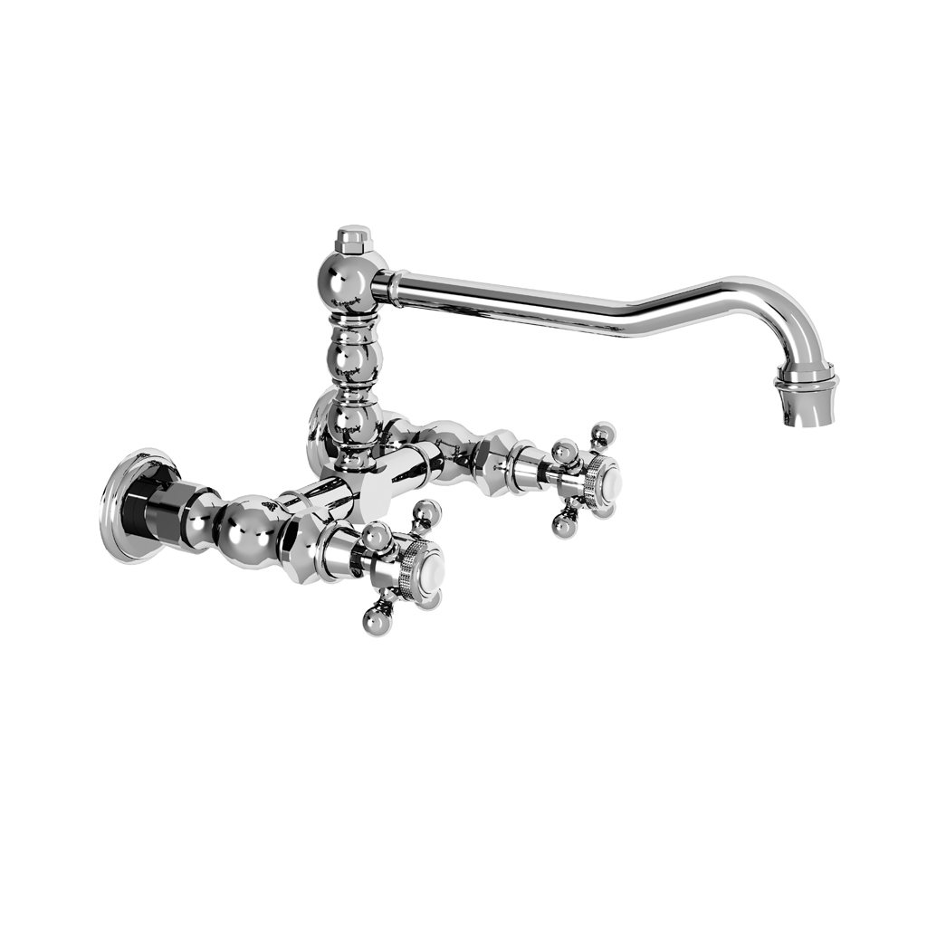 M02-1202L Wall mounted 2-hole basin mixer, long spout