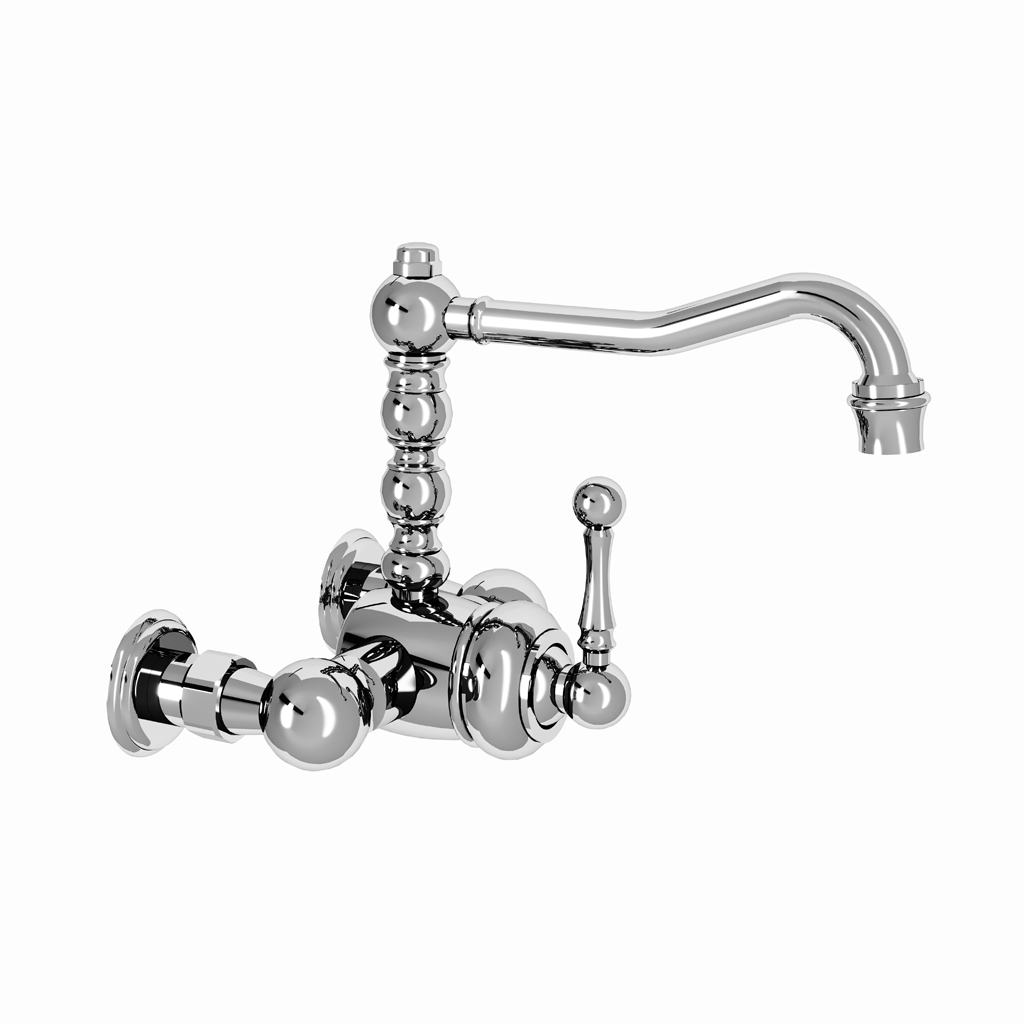 M02-1202M Wall mounted single lever basin mixer