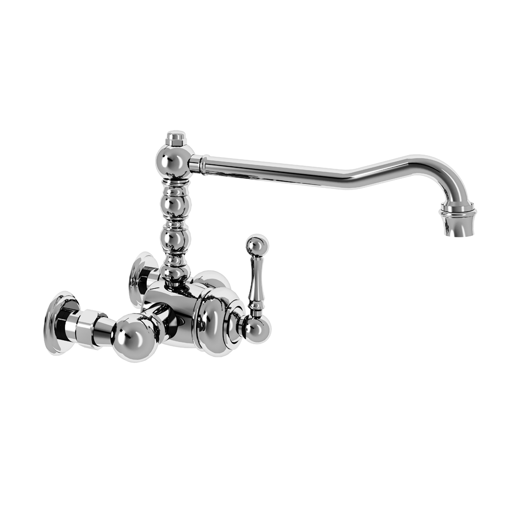 M02-1202ML Wall mounted single lever basin mixer, long spout