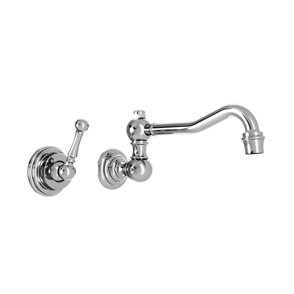 M02-1203M Wall mounted single lever basin mixer, built-in