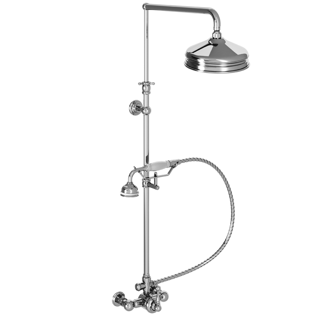 M02-2204M Single-lever shower mixer with column, anti-scaling