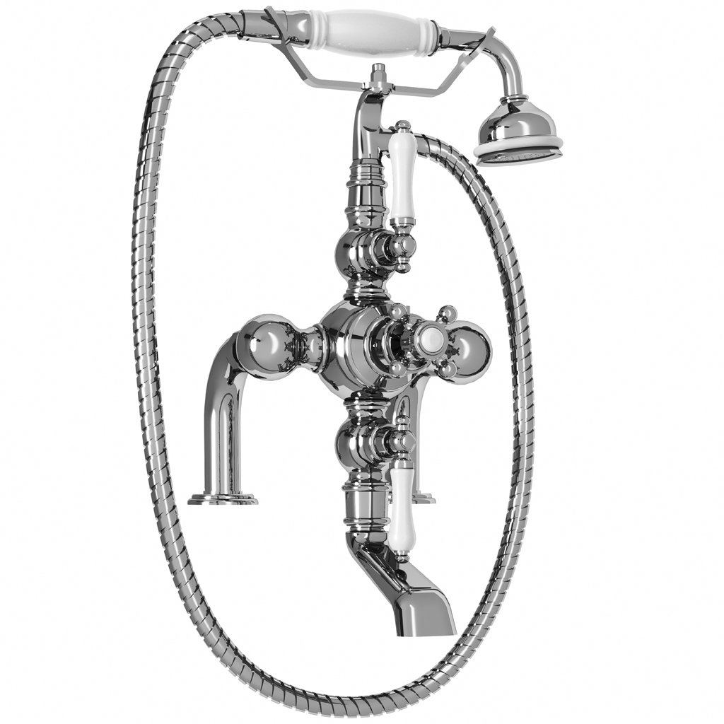 M02-3306T Rim mounted thermo. bath and shower mixer