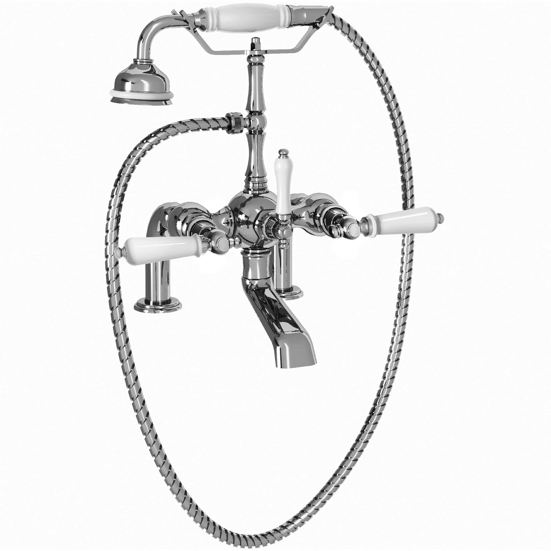 M04-3306 Rim mounted bath and shower mixer