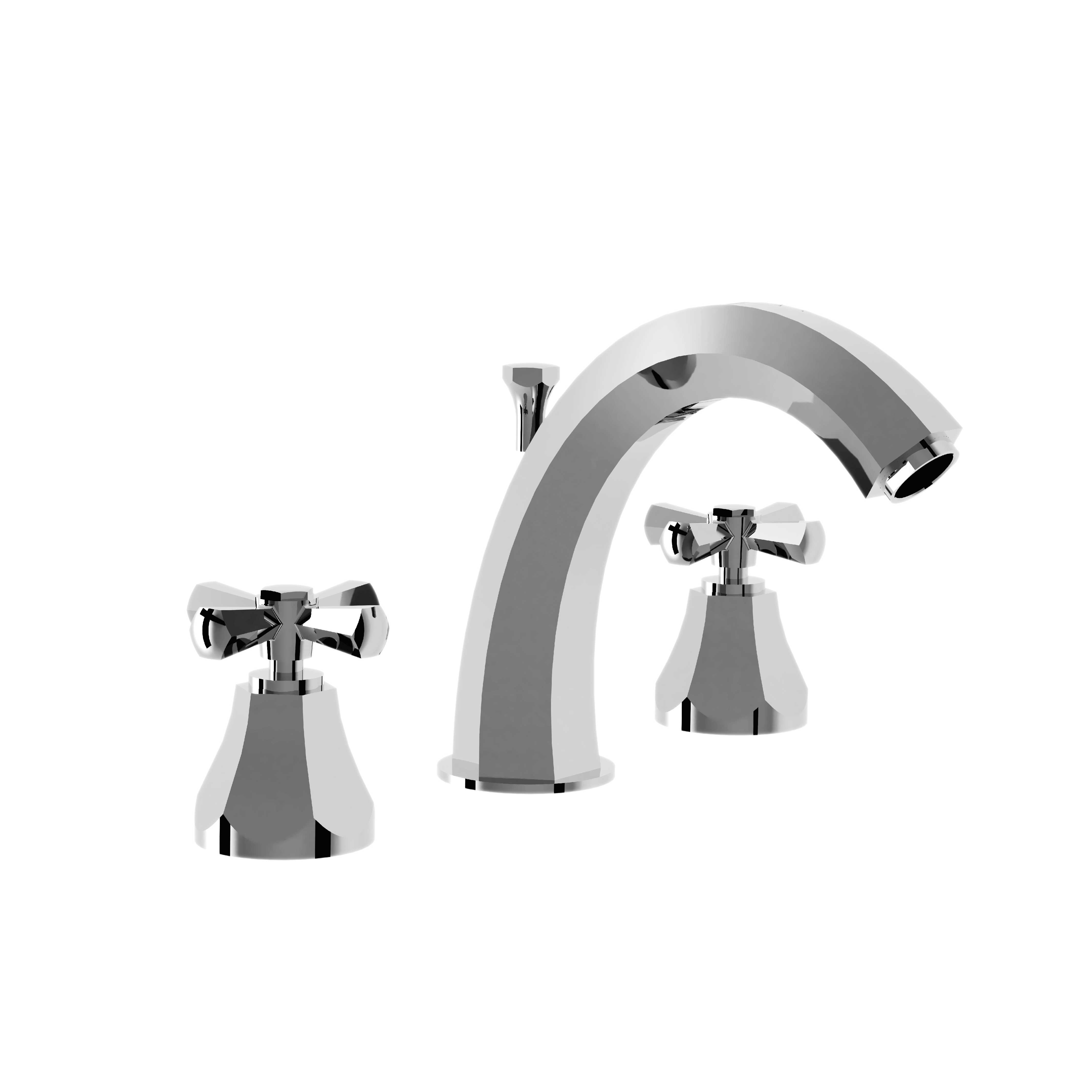 M13-1302 3-hole basin mixer, high spout