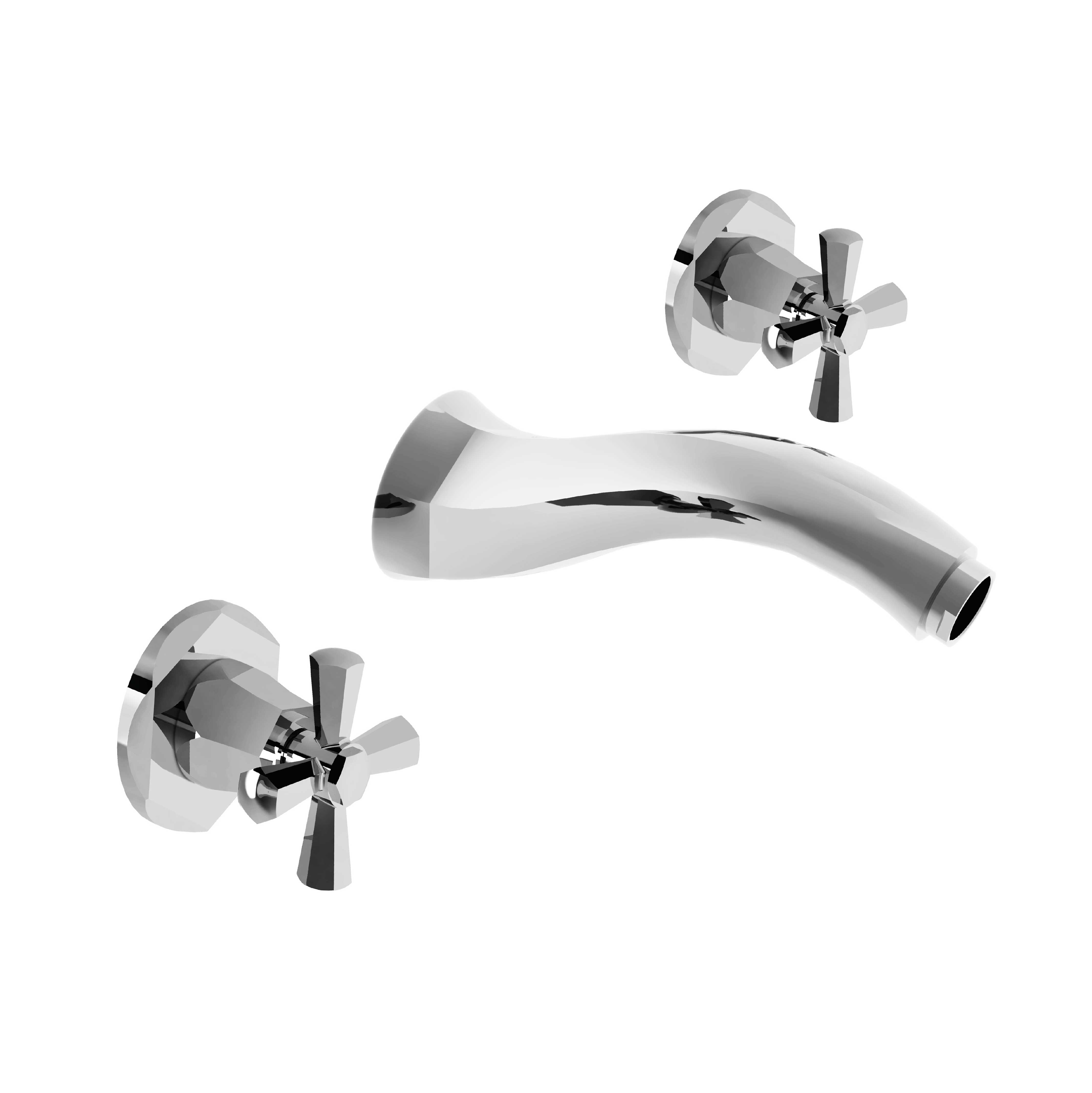 M13-1304 Wall mounted 3-hole basin set, high spout