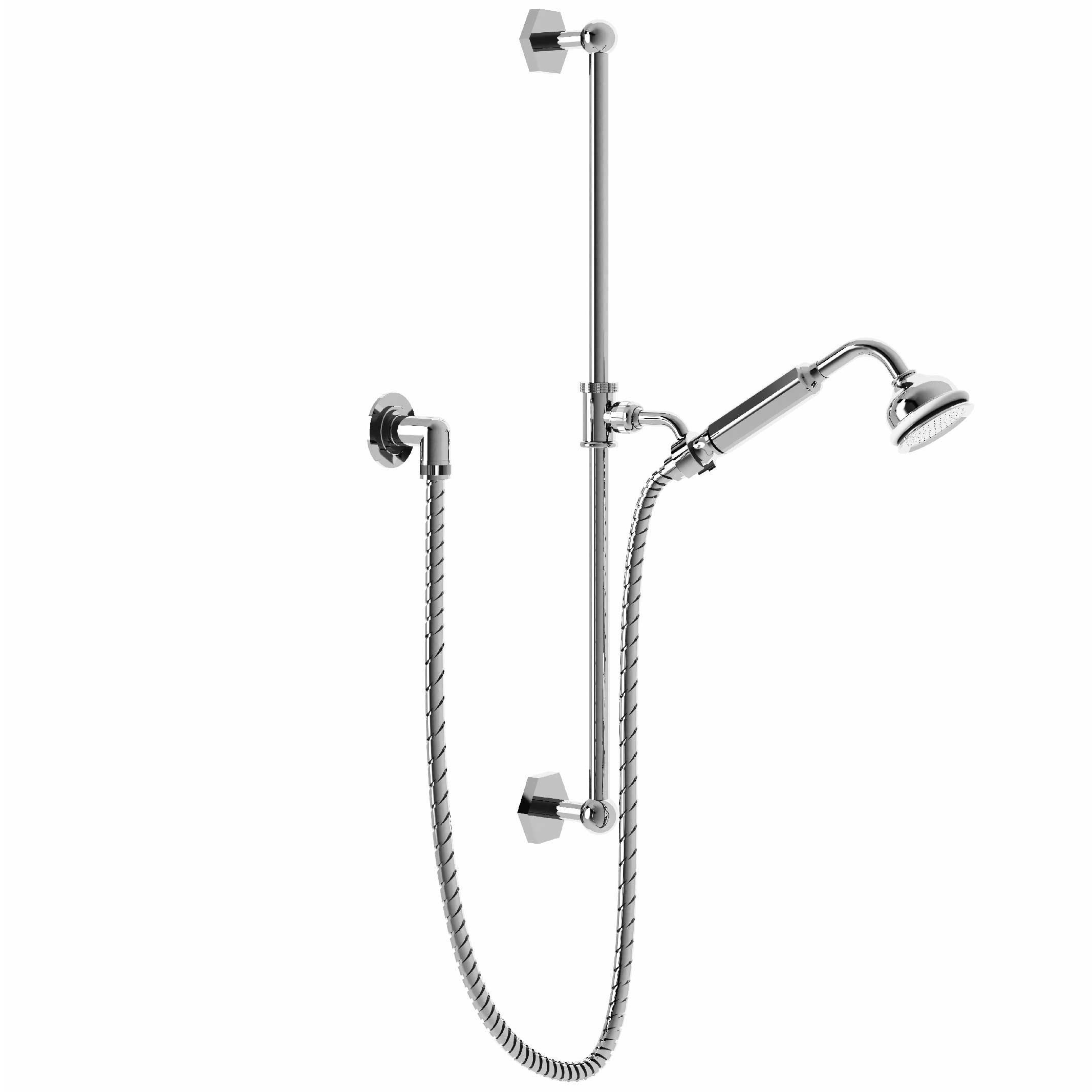 M13-2211 Wall shower set on sliding bar