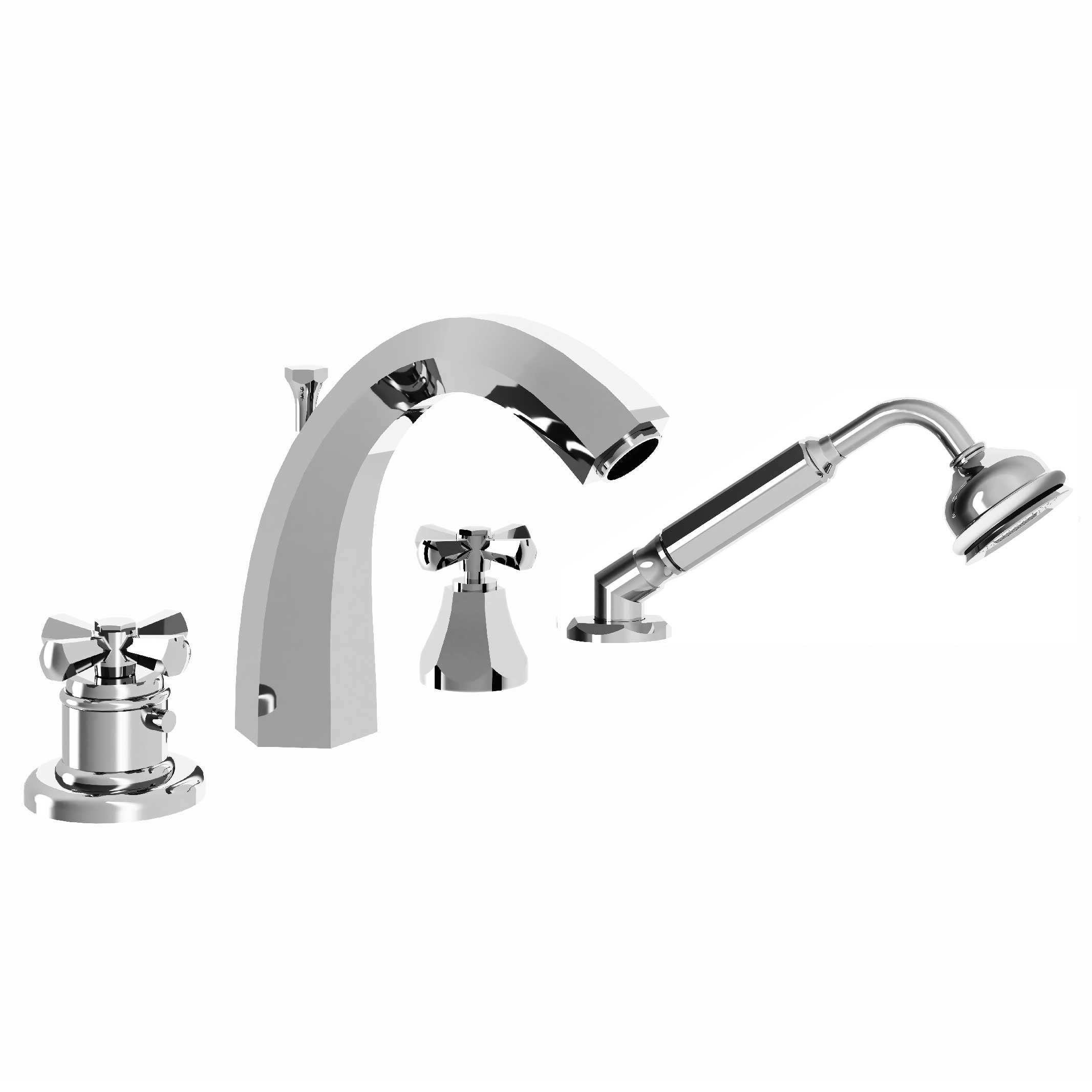 M13-3304TH 4-hole bath and shower thermo. mixer, high spout