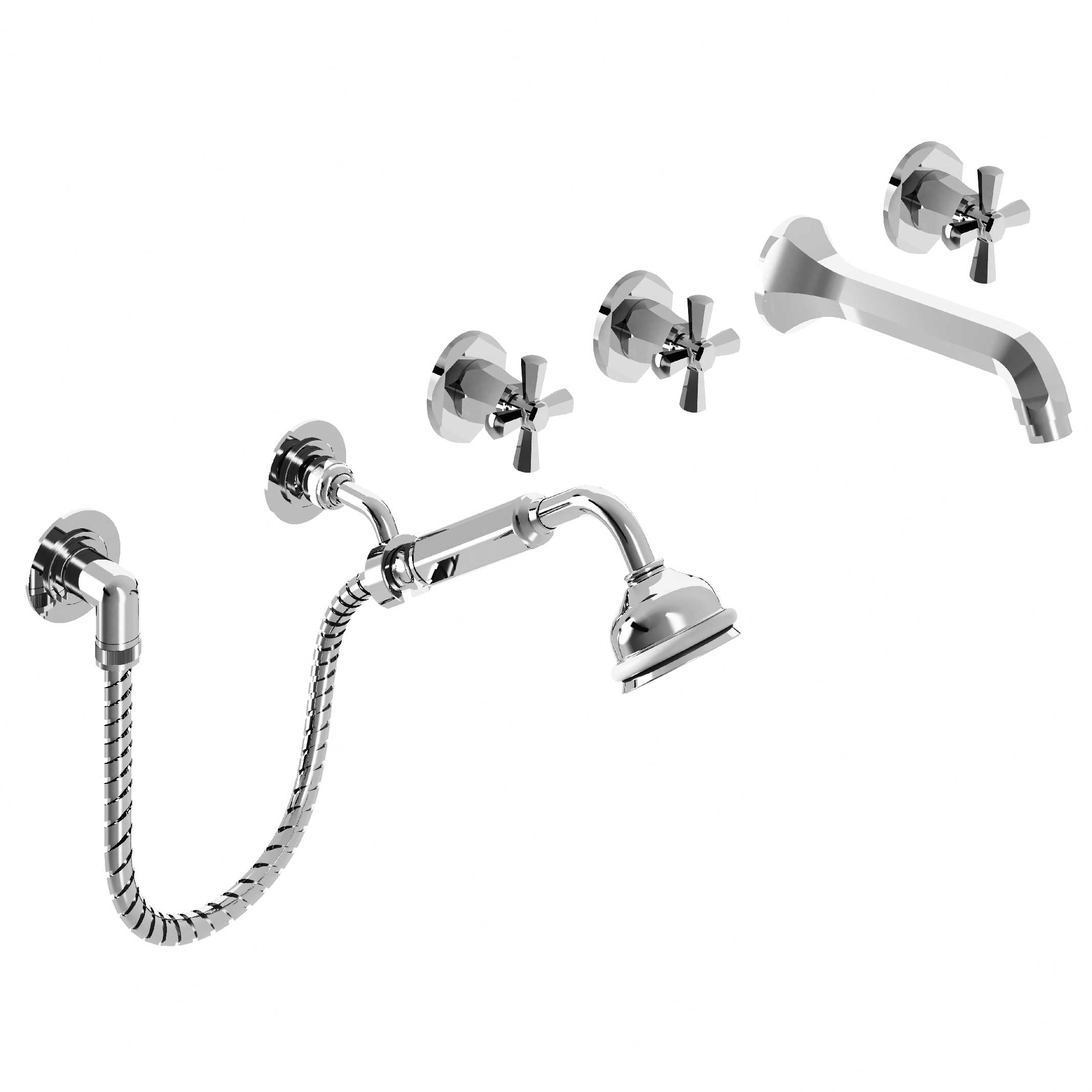 M13-3308 Wall mounted 5-hole bath mixer