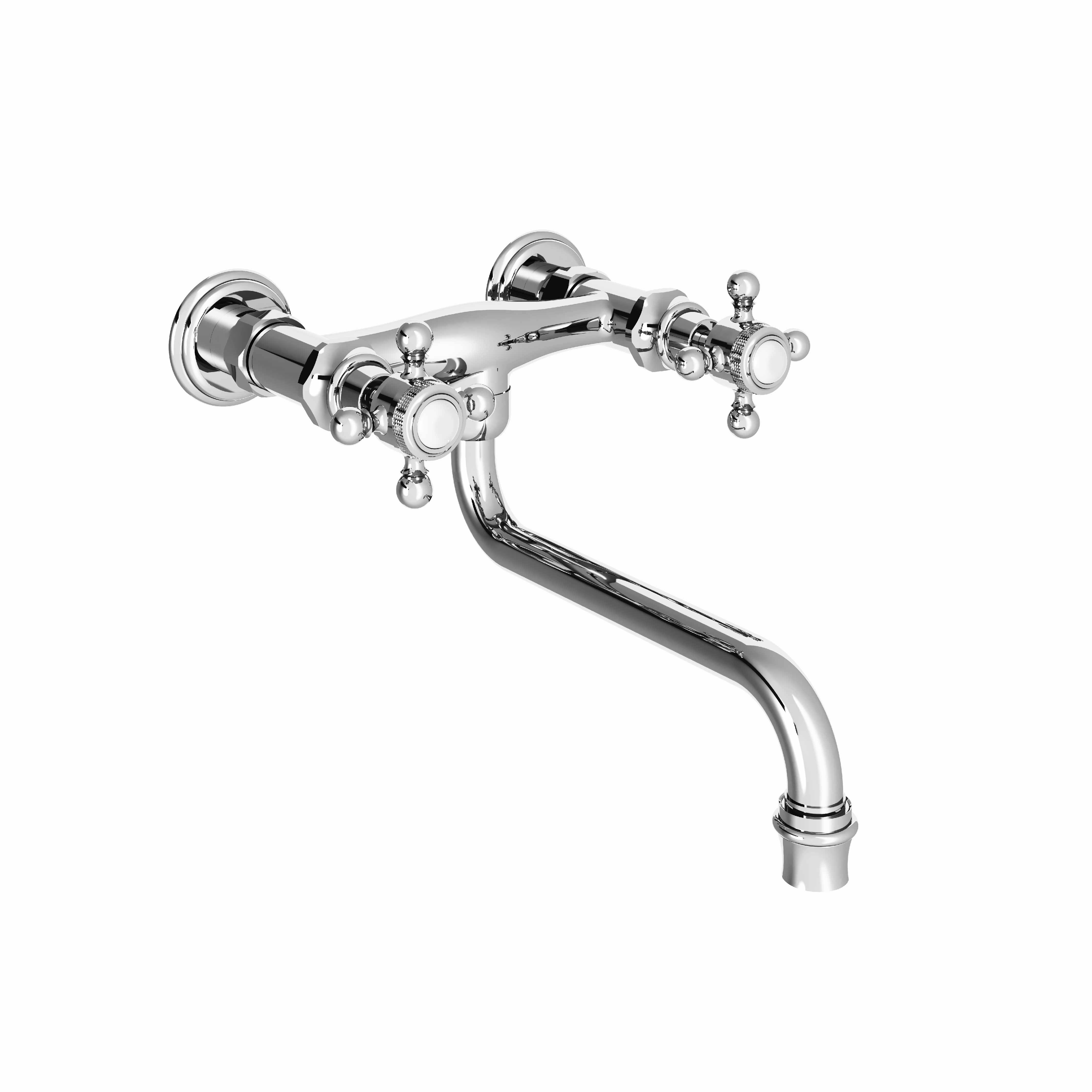 M20-1202L Wall mounted 2-hole basin mixer, long spout