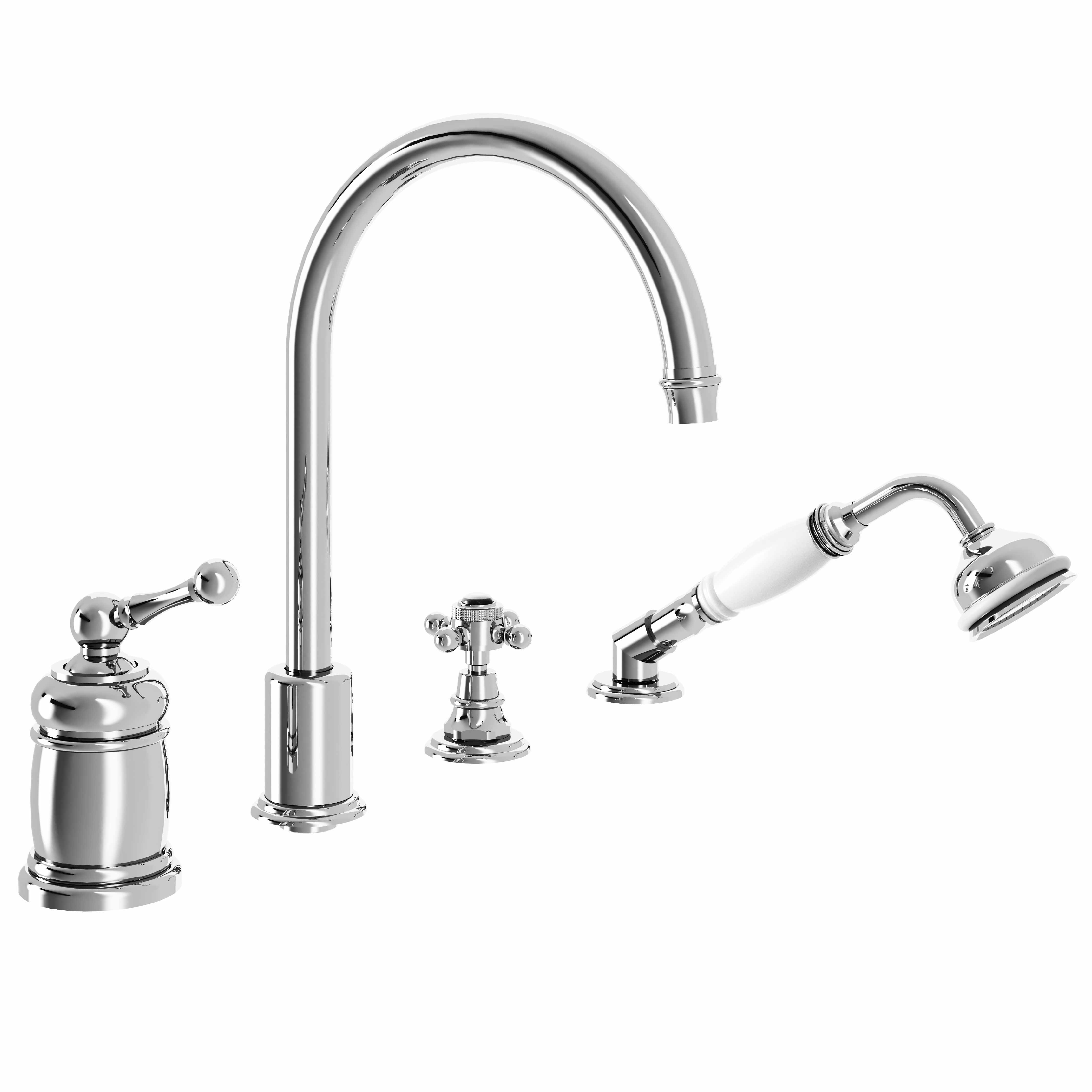 M20-3304M 4-hole single-lever bath and shower mixer
