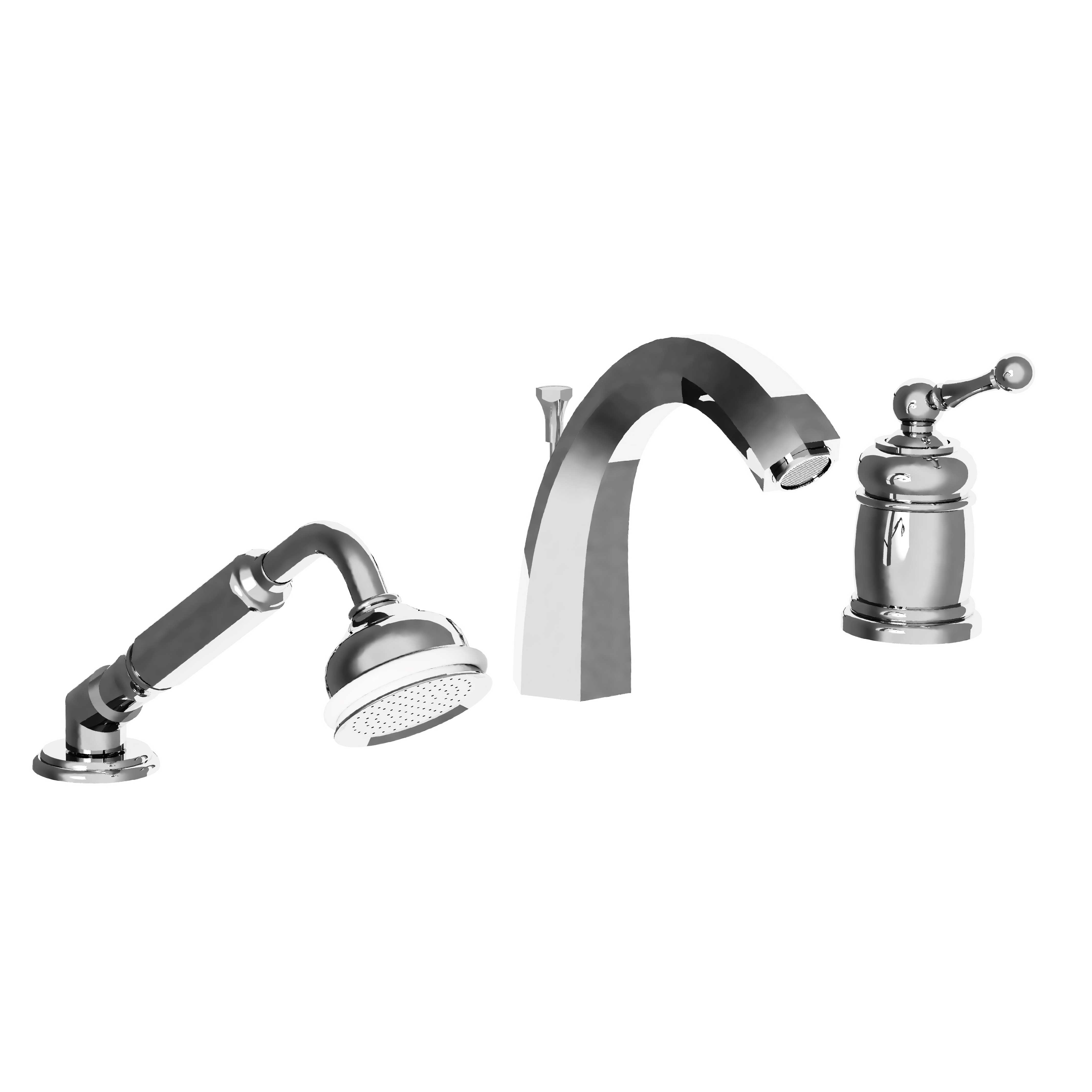 M30-3301MH 3-hole single-lever bath and shower mixer, high spout