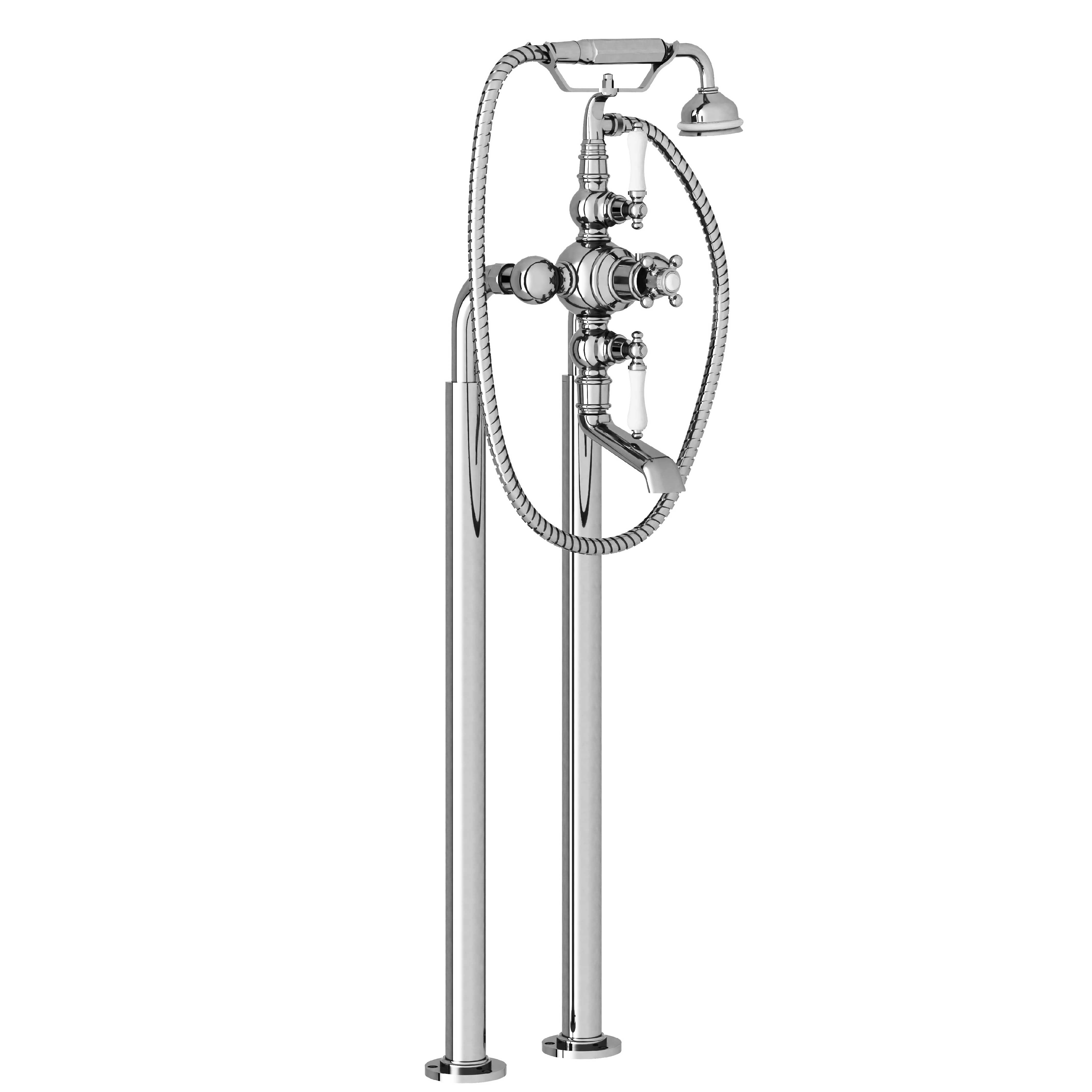 M30-3309T Floor mounted thermo. bath and shower mixer
