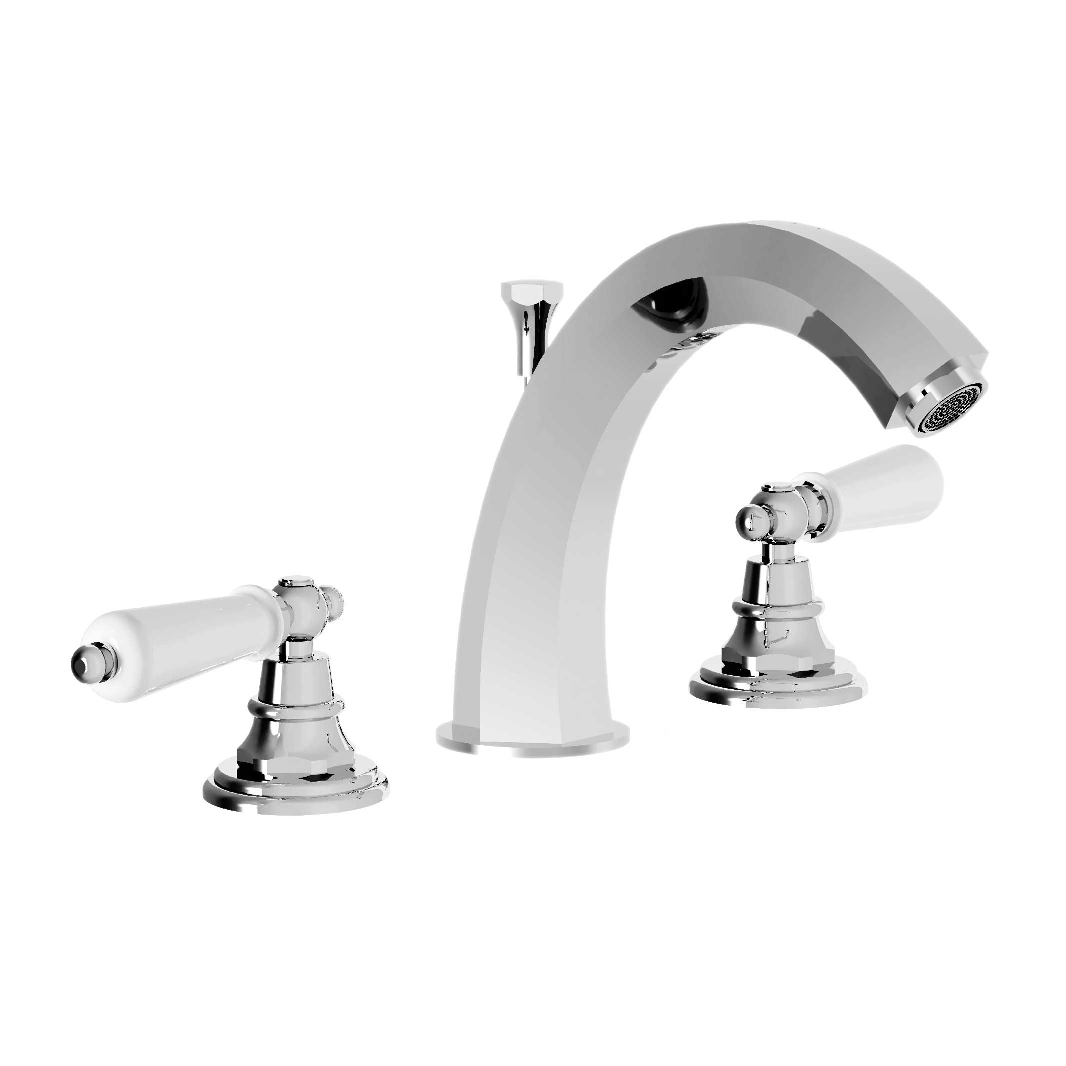 M32-1302 3-hole basin mixer, high spout