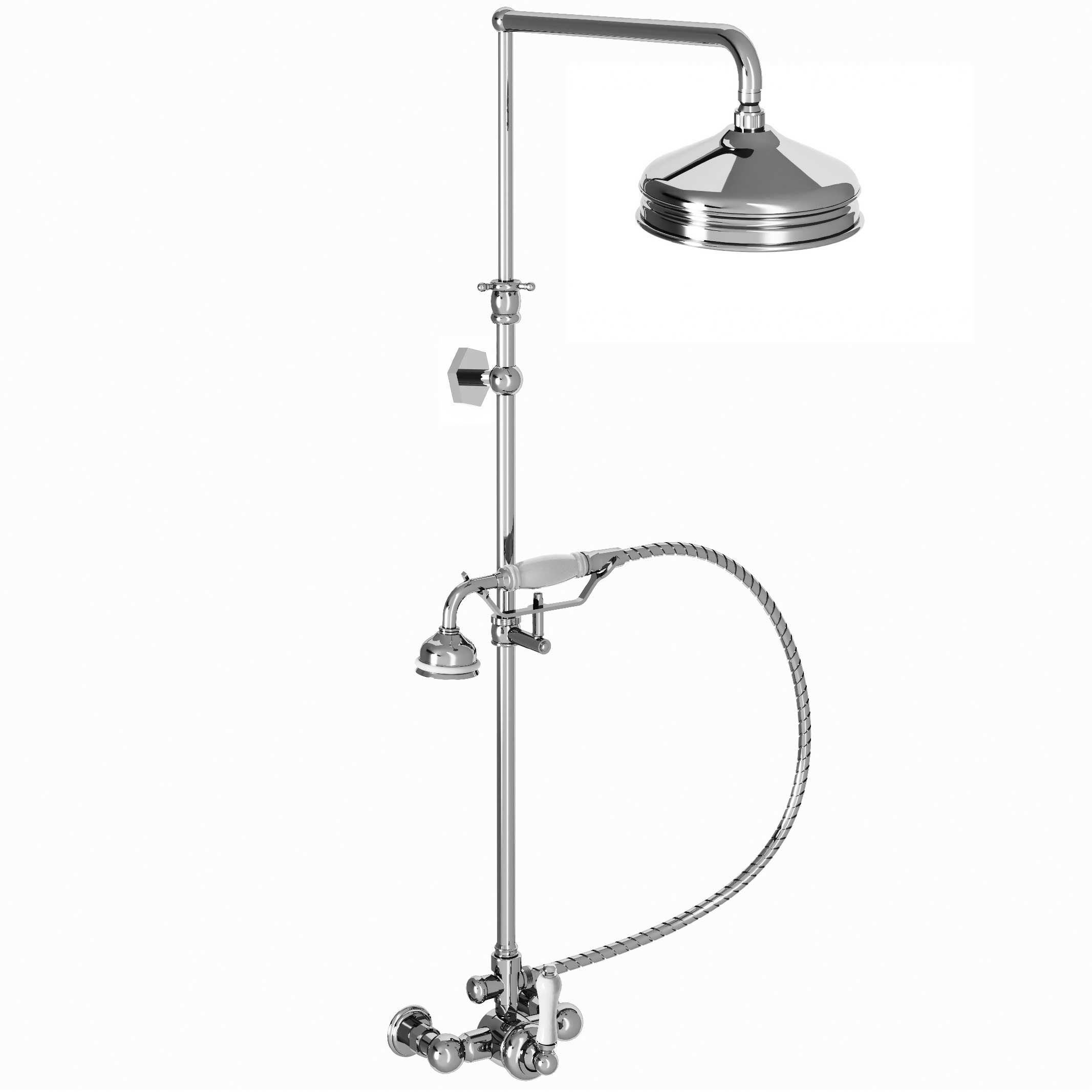 M32-2204M Single-lever shower mixer with column, anti-scaling