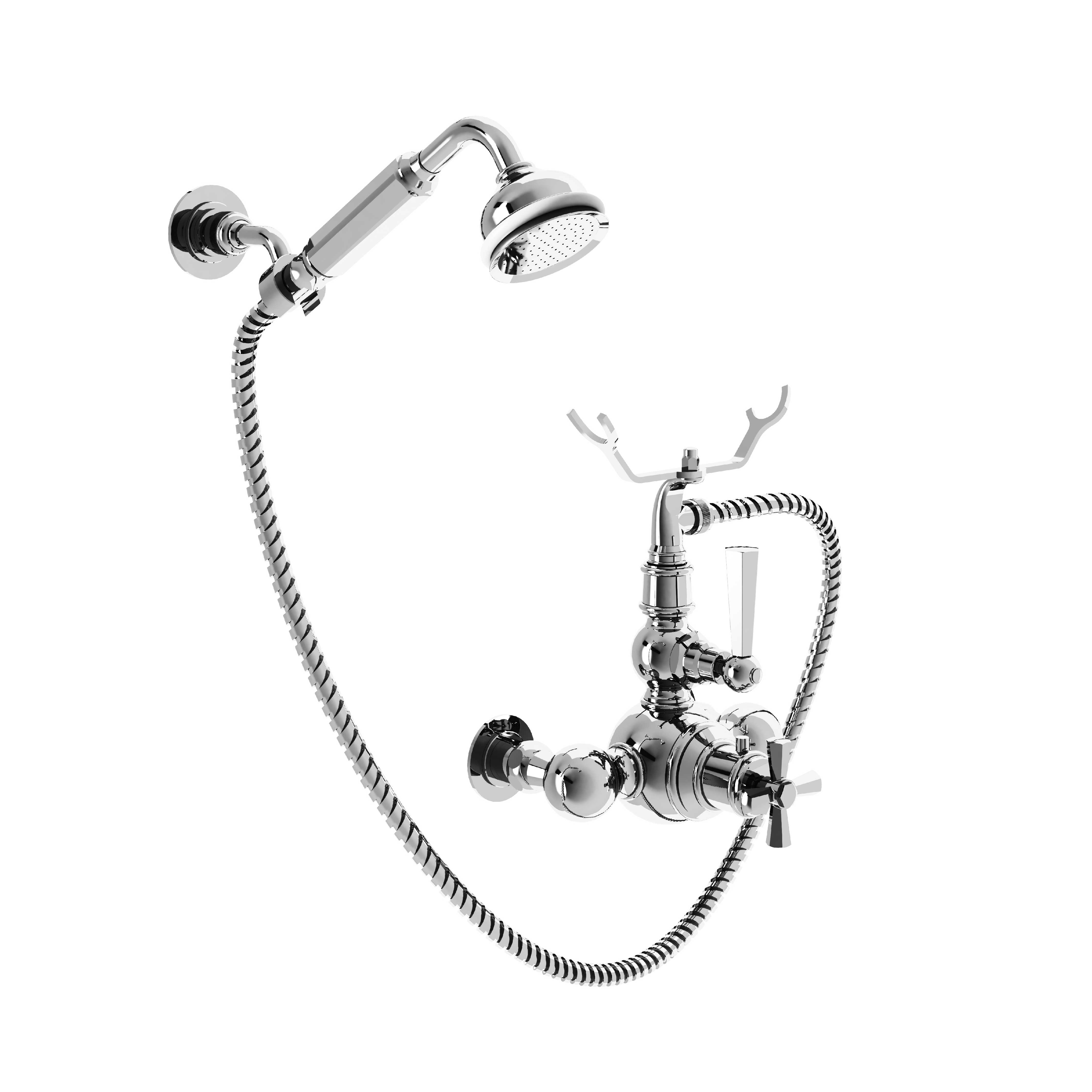 M38-2201T Thermostatic shower mixer with hook