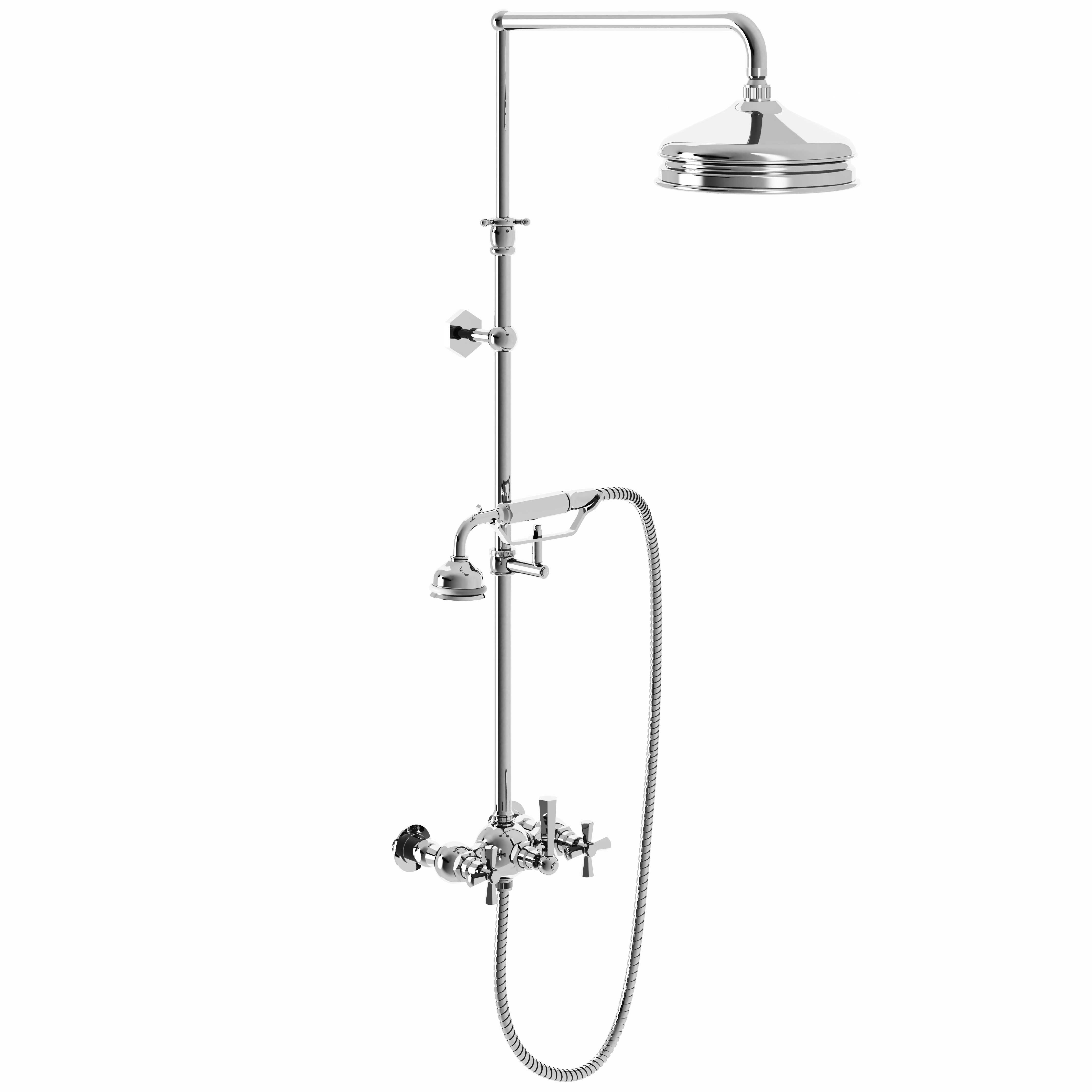 M38-2204 Shower mixer with column, anti-scaling