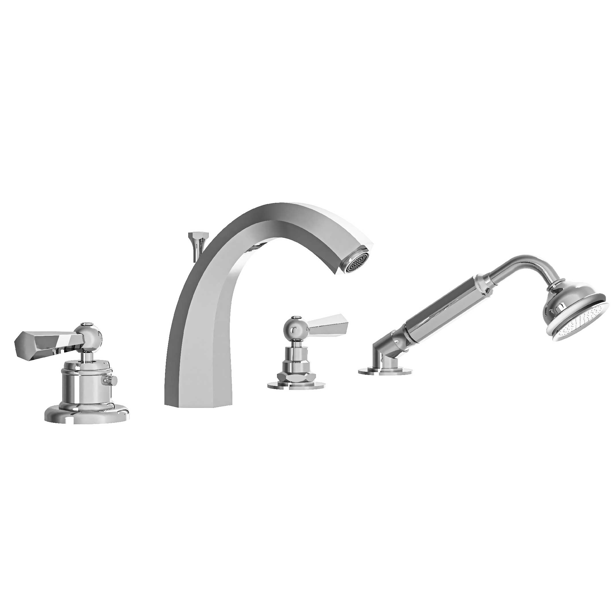 M39-3304TH 4-hole bath and shower thermo. mixer, high spout