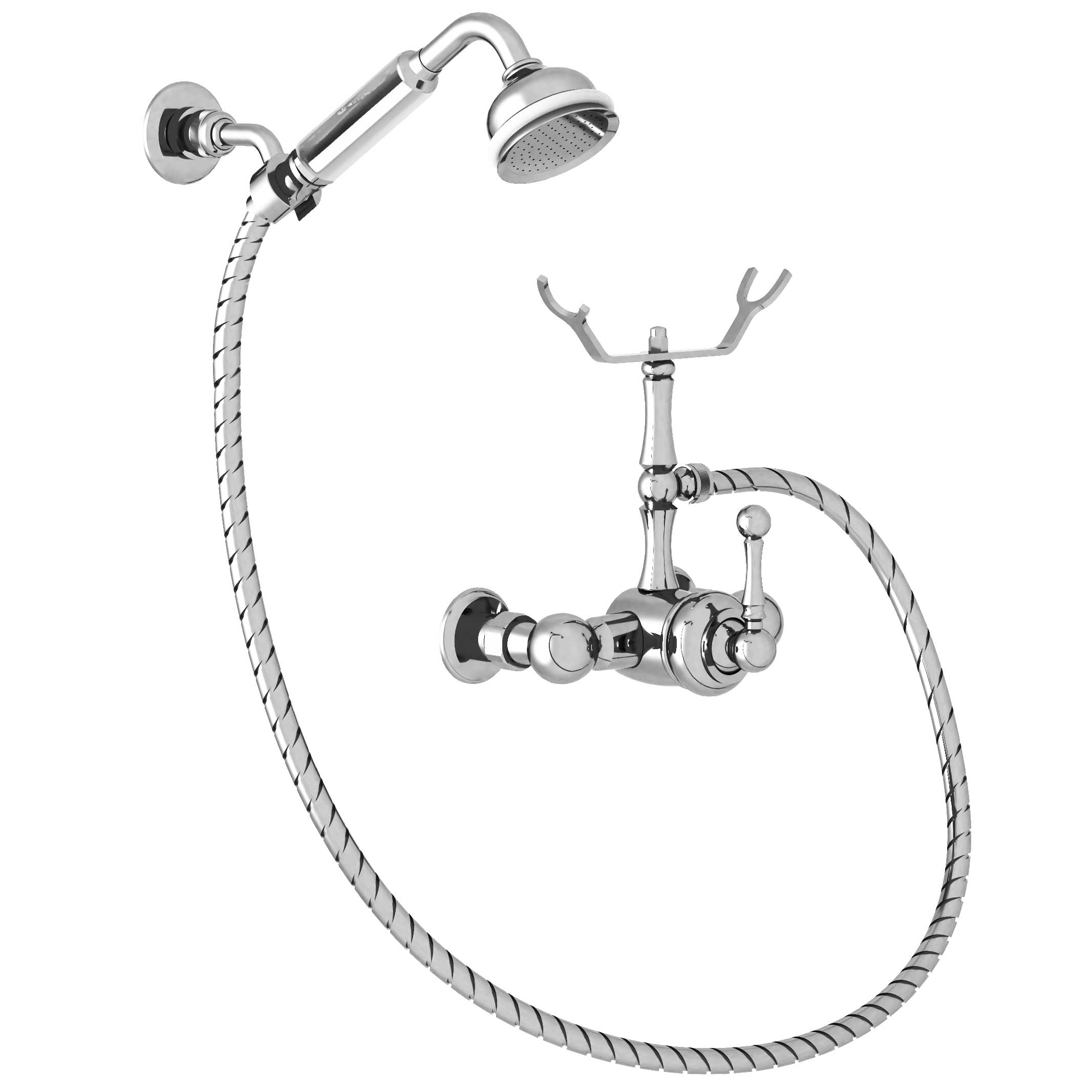 M40-2201M Single-lever shower mixer with hook