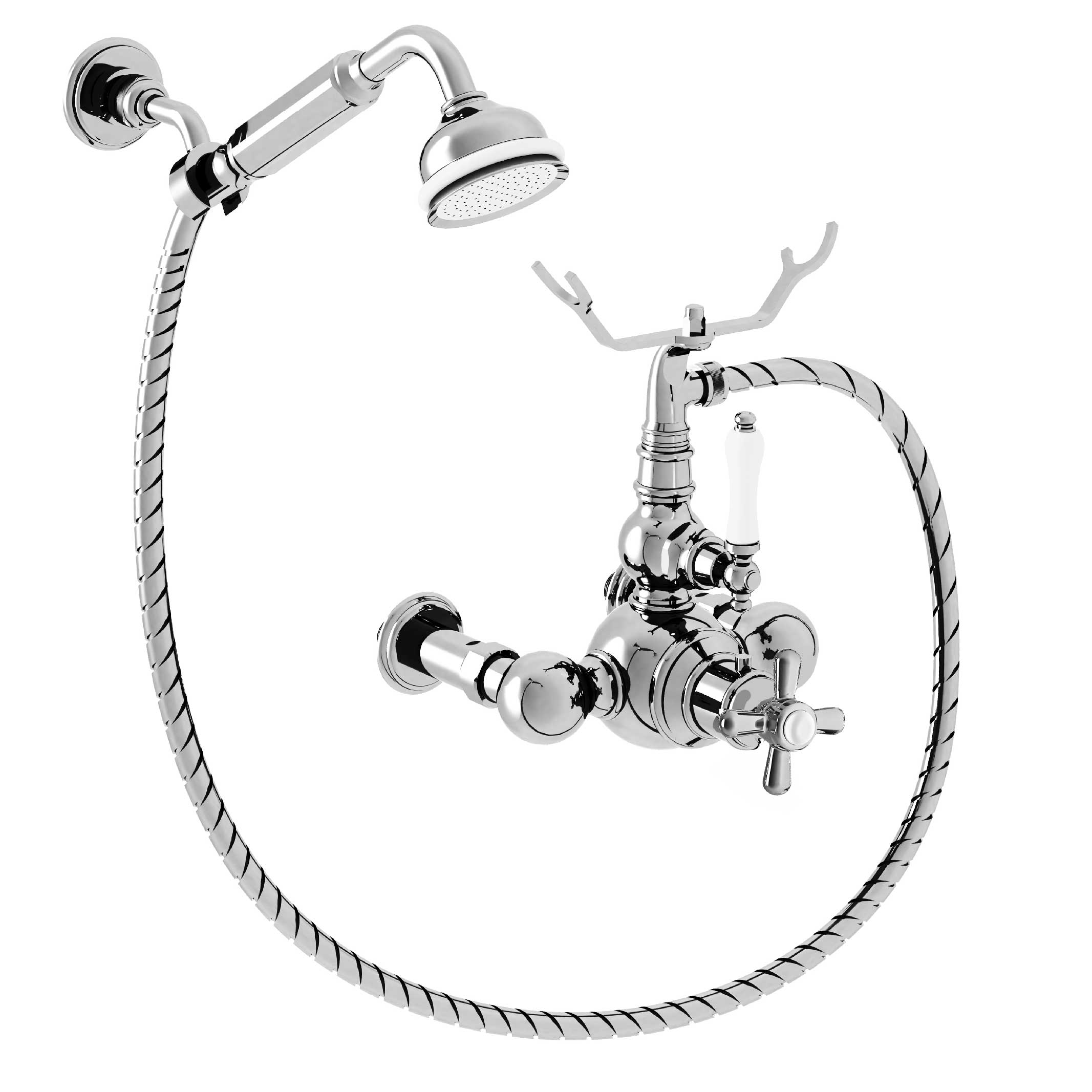 M40-2201T Thermostatic shower mixer with hook