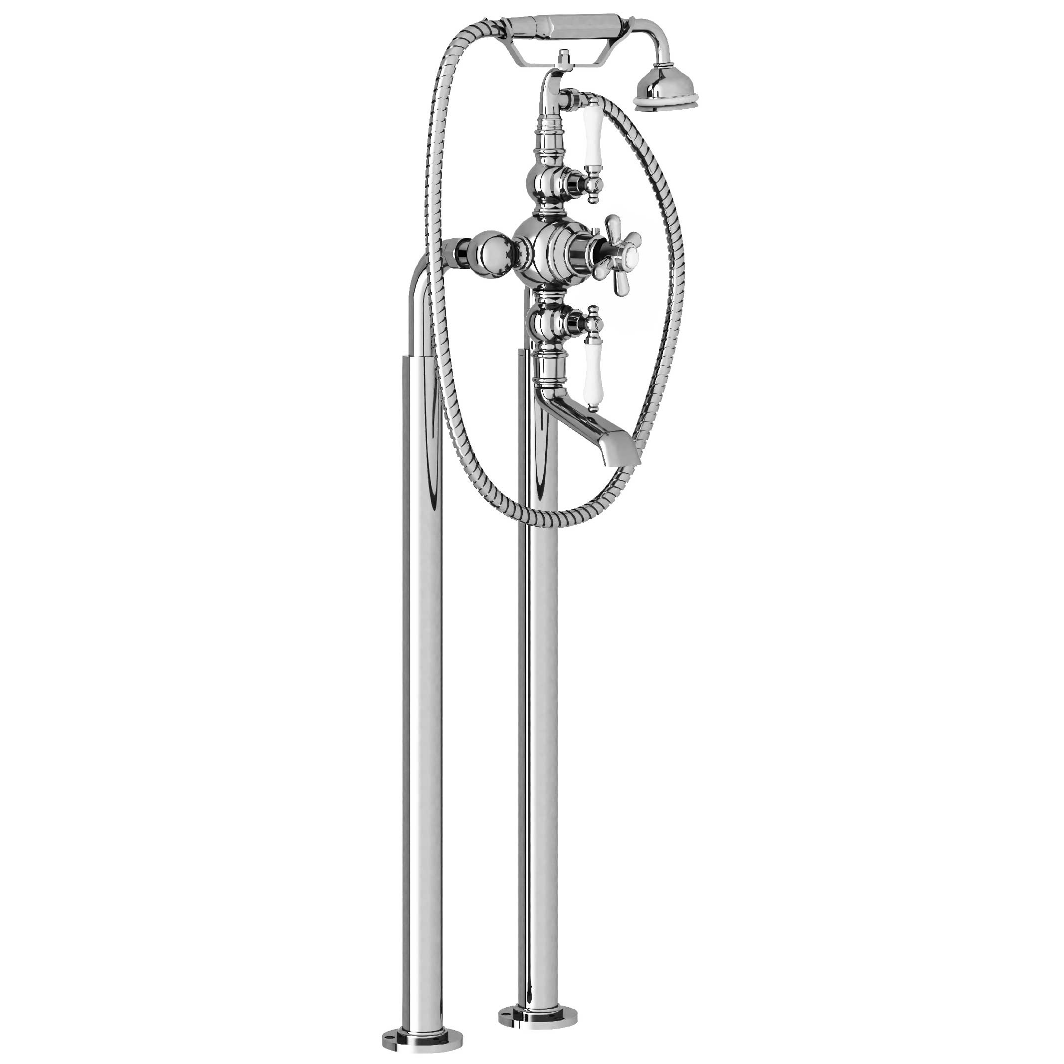 M40-3309T Floor mounted thermo. bath and shower mixer