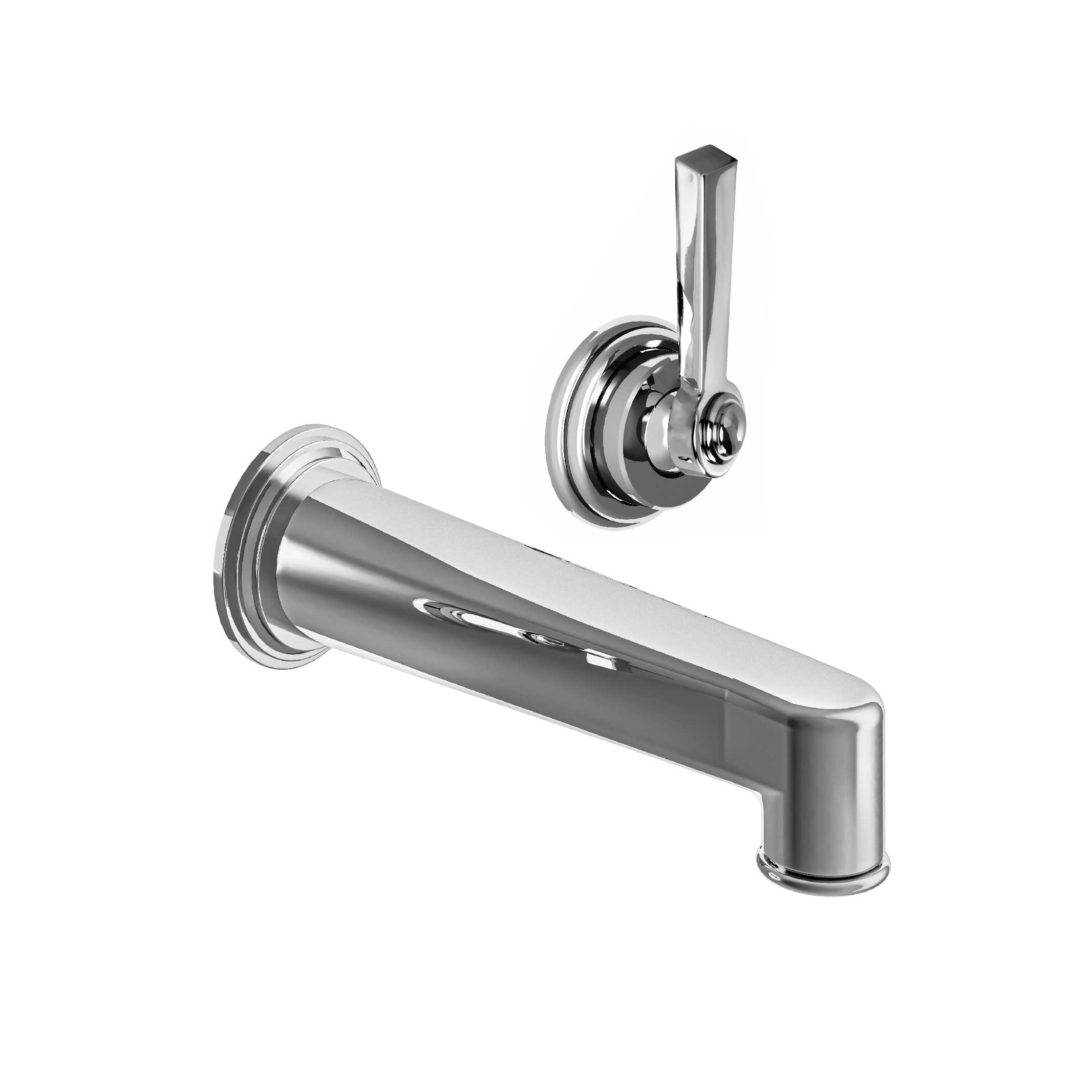 M60-1203M Wall mounted 2-hole single lever basin mixer, built-in