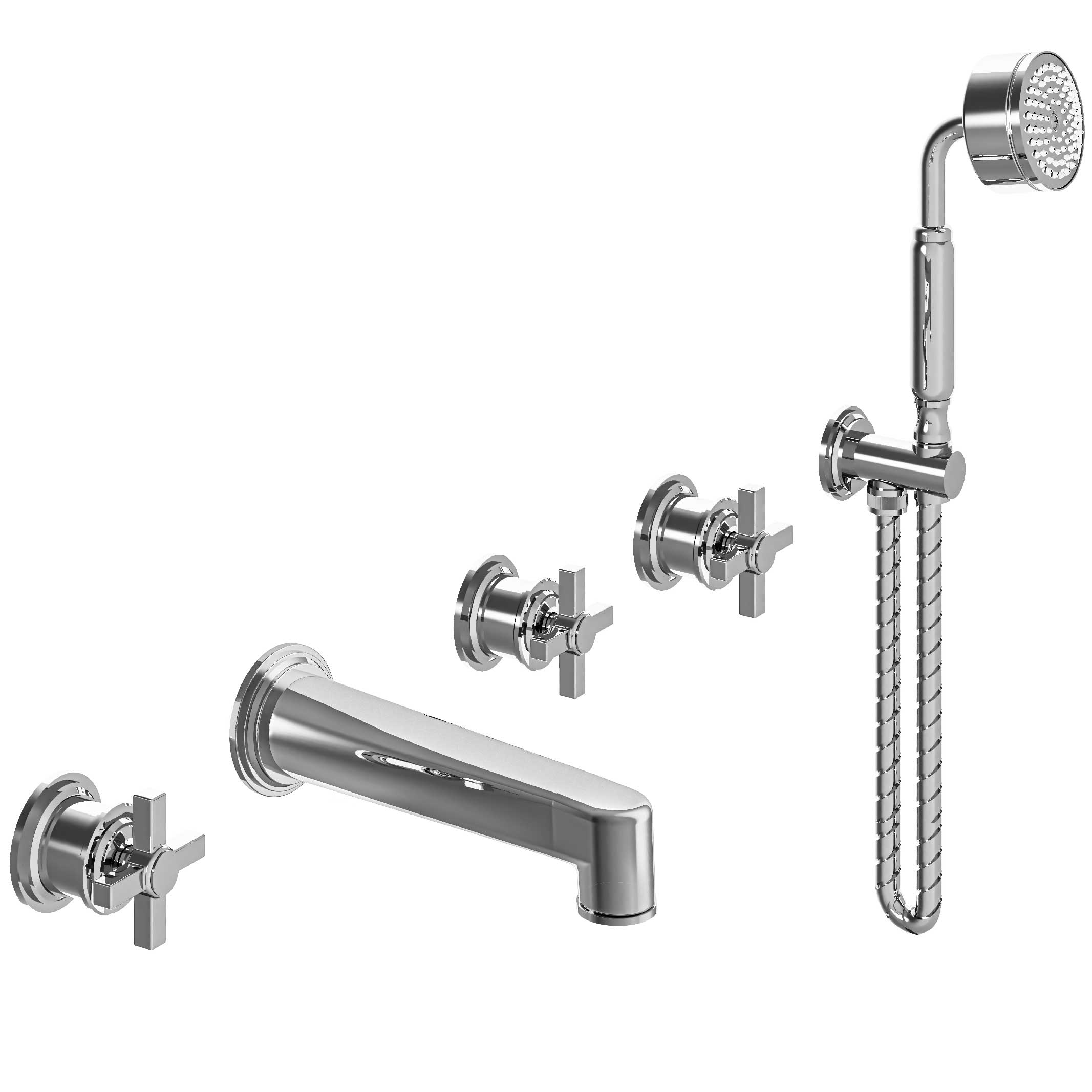 M60-3308 Wall mounted 5-hole bath mixer