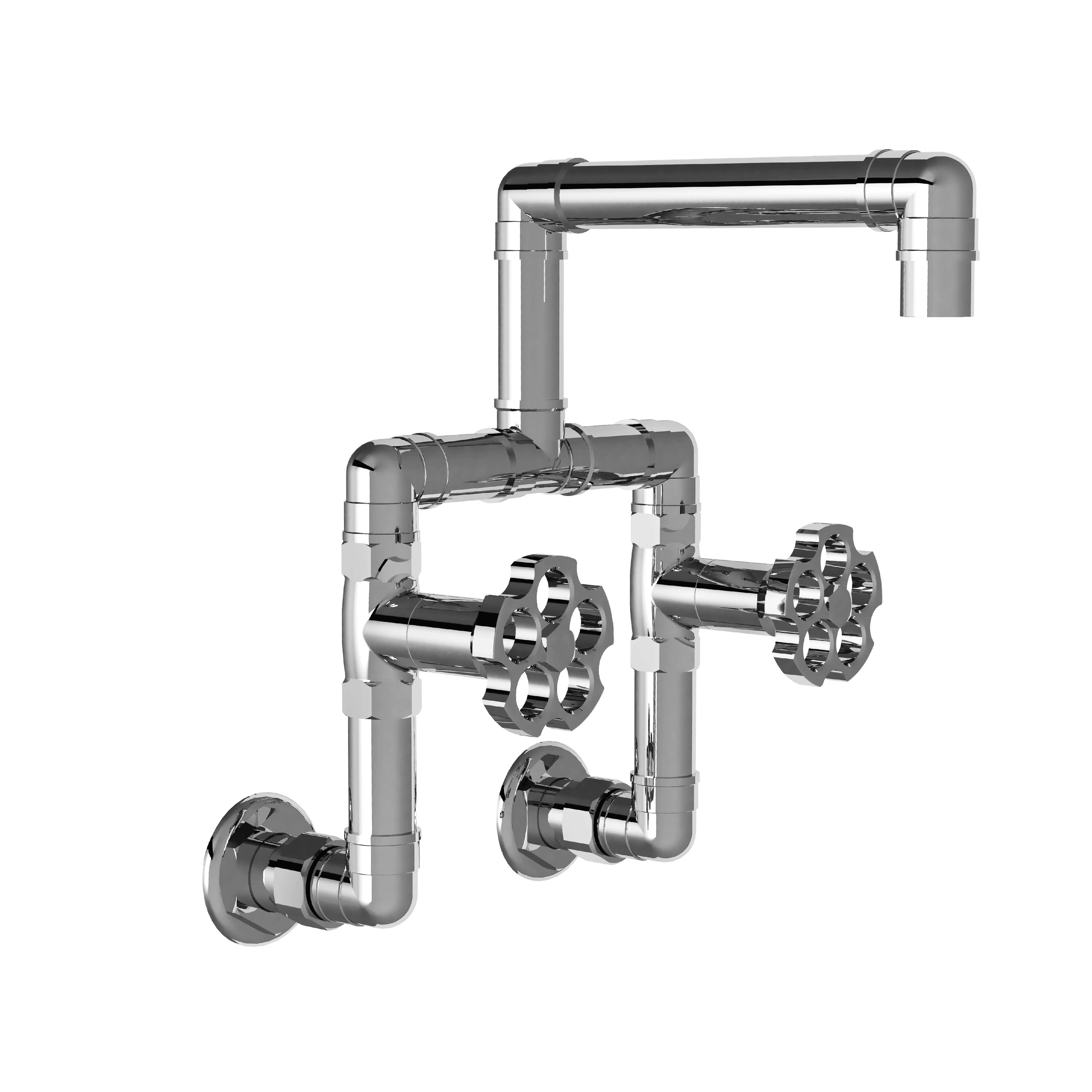 M81-1202 Wall mounted 2-hole basin mixer