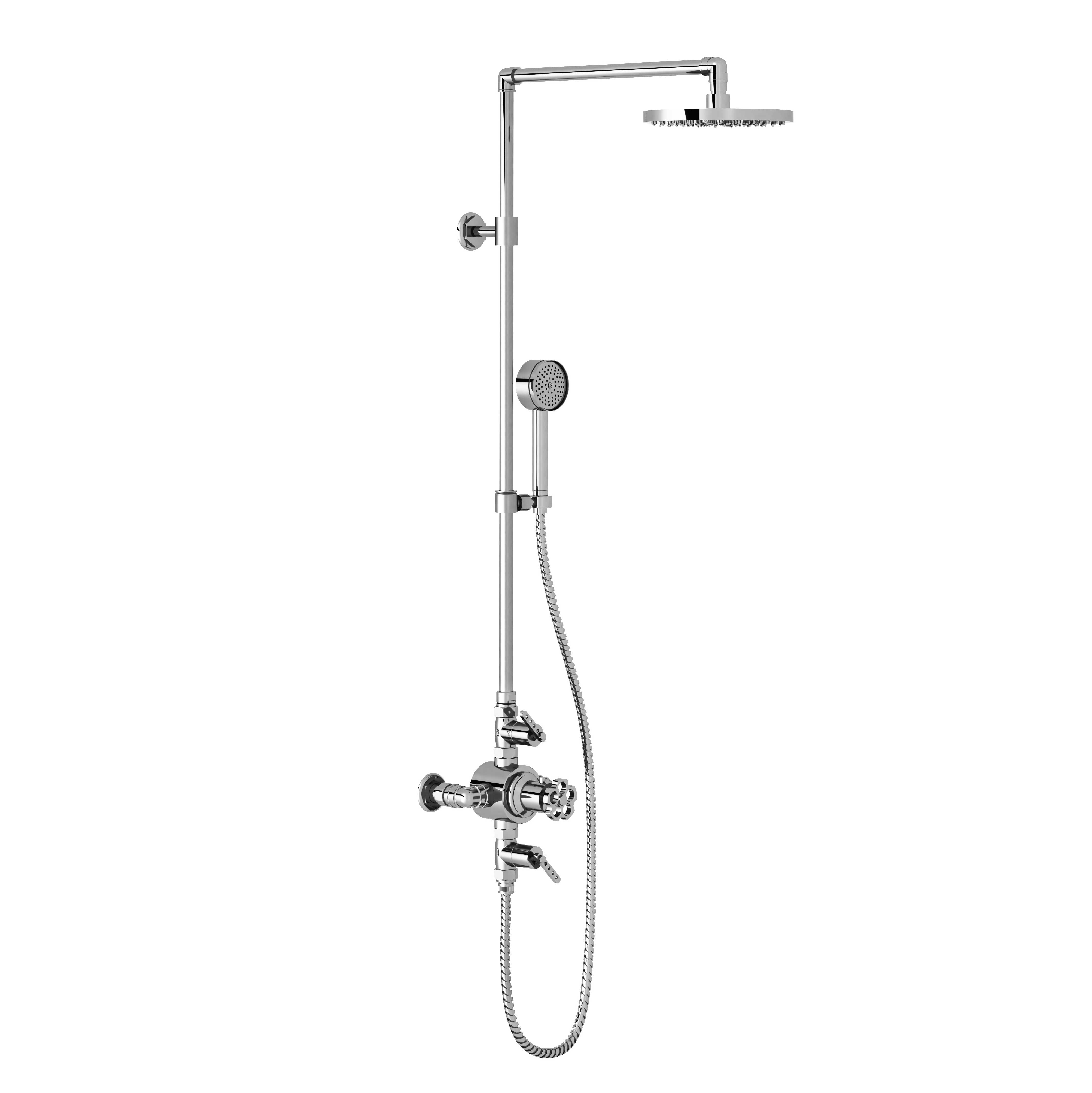 M81-2204T Thermo. shower mixer with column, anti-scaling