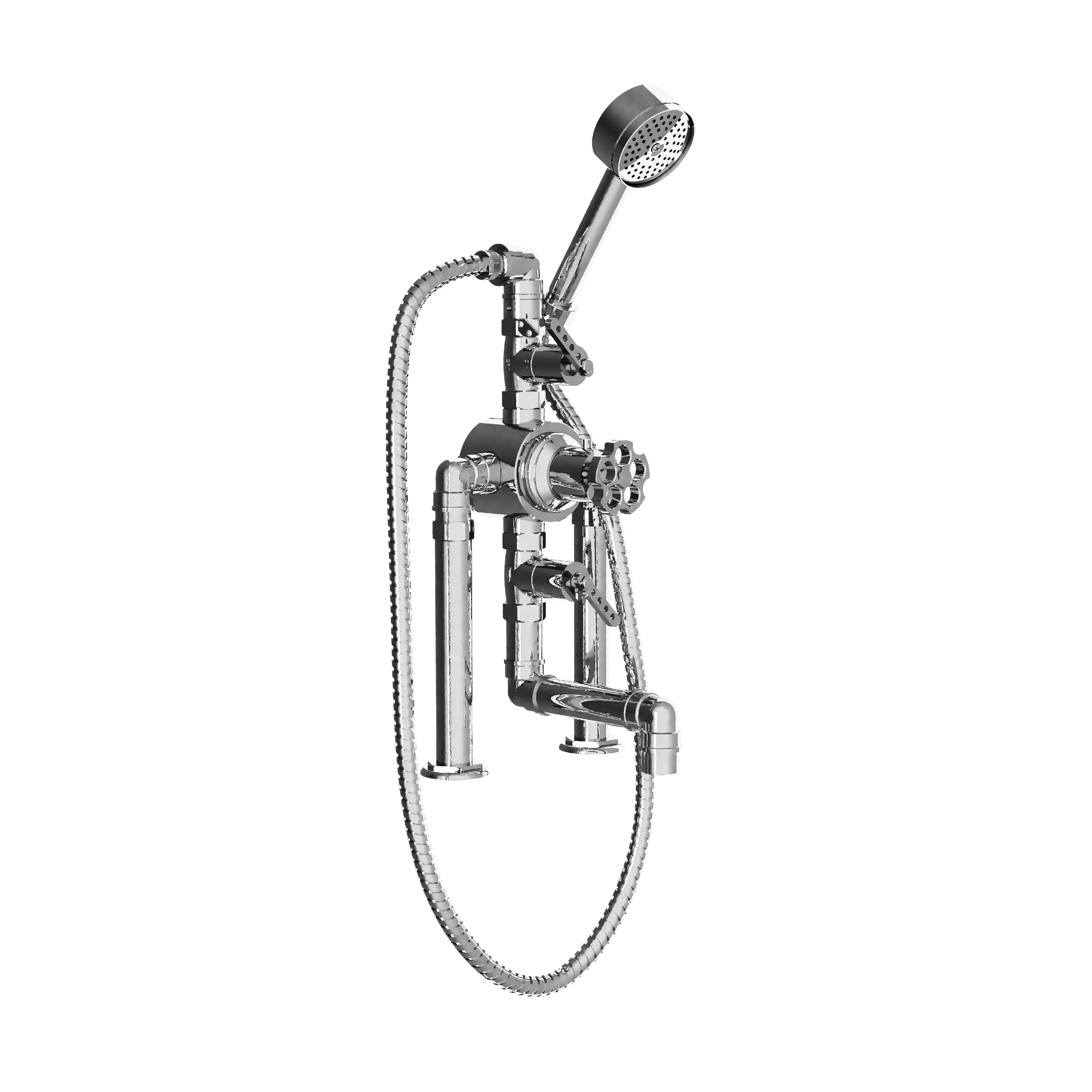 M81-3306T Rim mounted thermo. bath and shower mixer