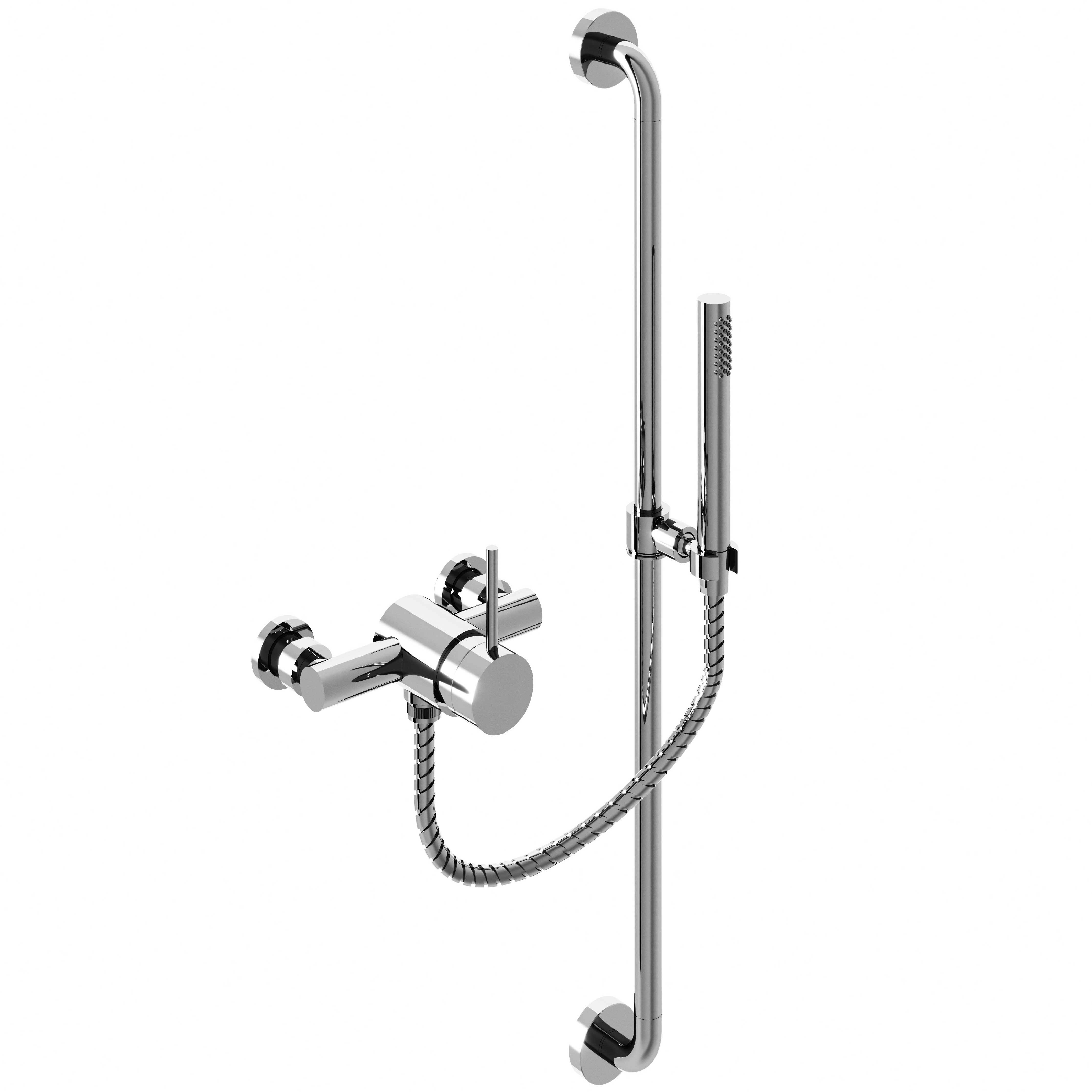 M90-2202M Single-lever shower mixer with sliding bar