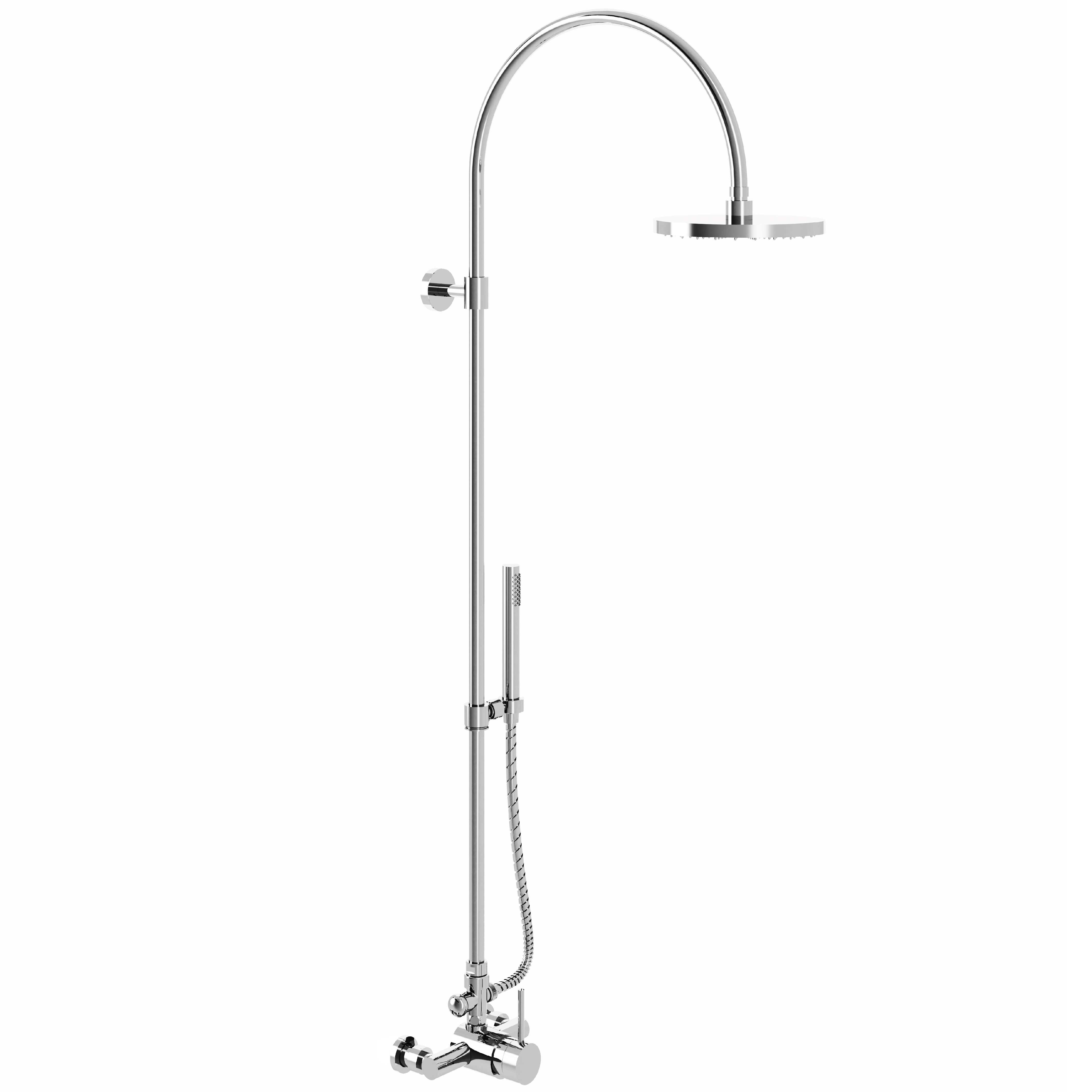 M90-2204M Single-lever shower mixer with column, anti-scaling