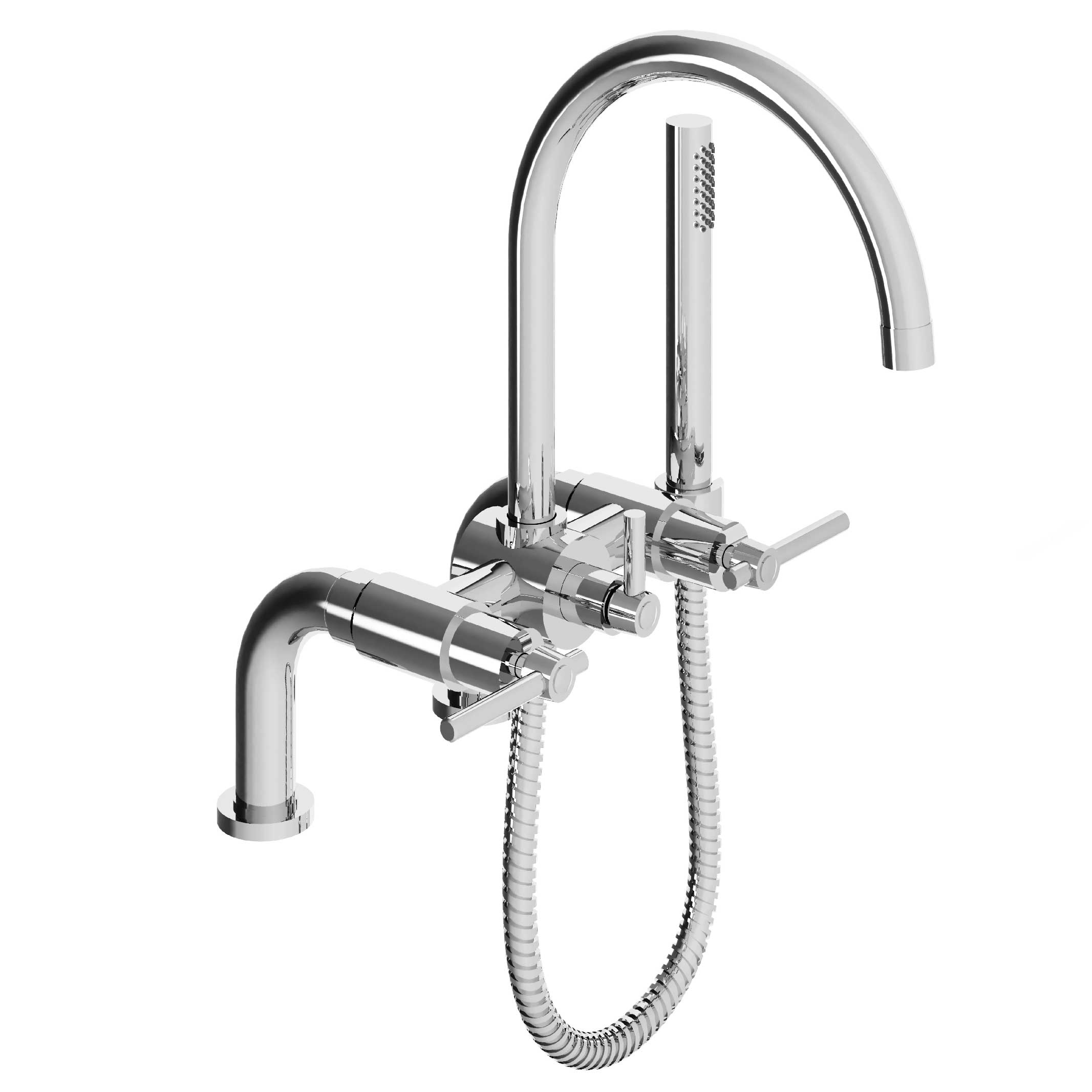 M91-3306 Rim mounted bath and shower mixer