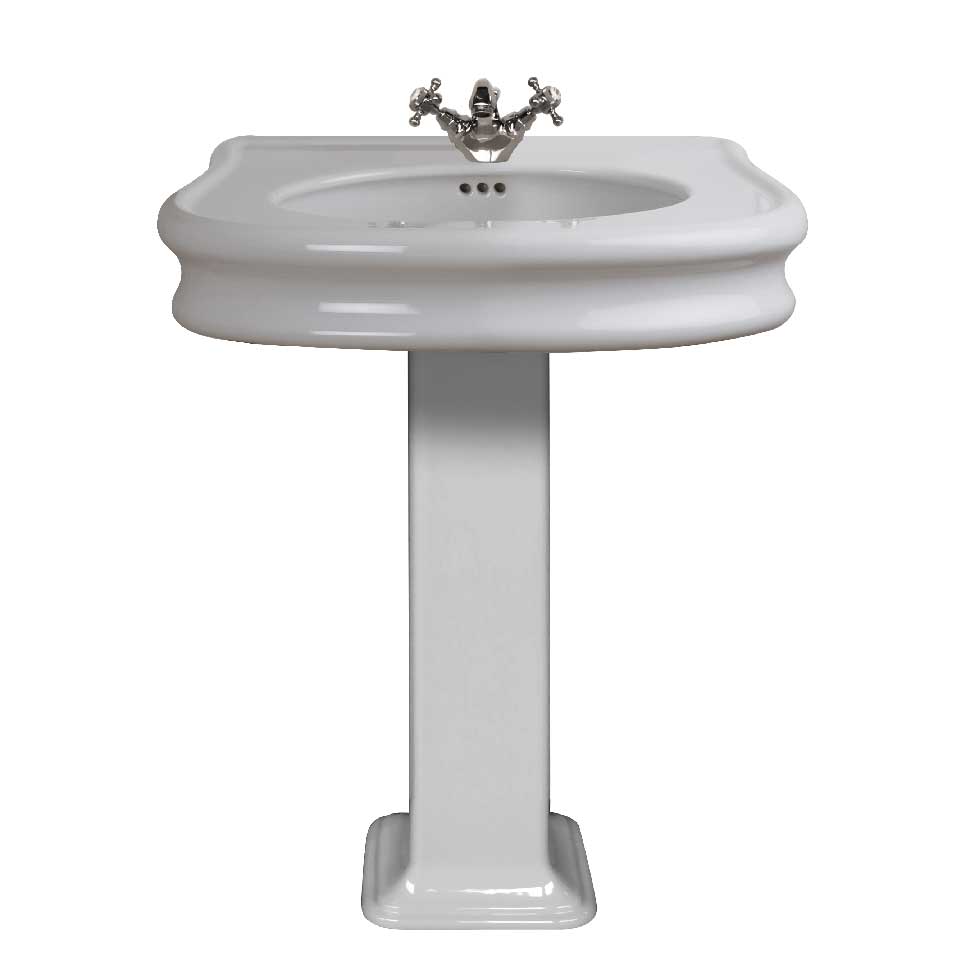 MS02-70-colonne Le Tréport washbasin on pedestal, L. 70cm