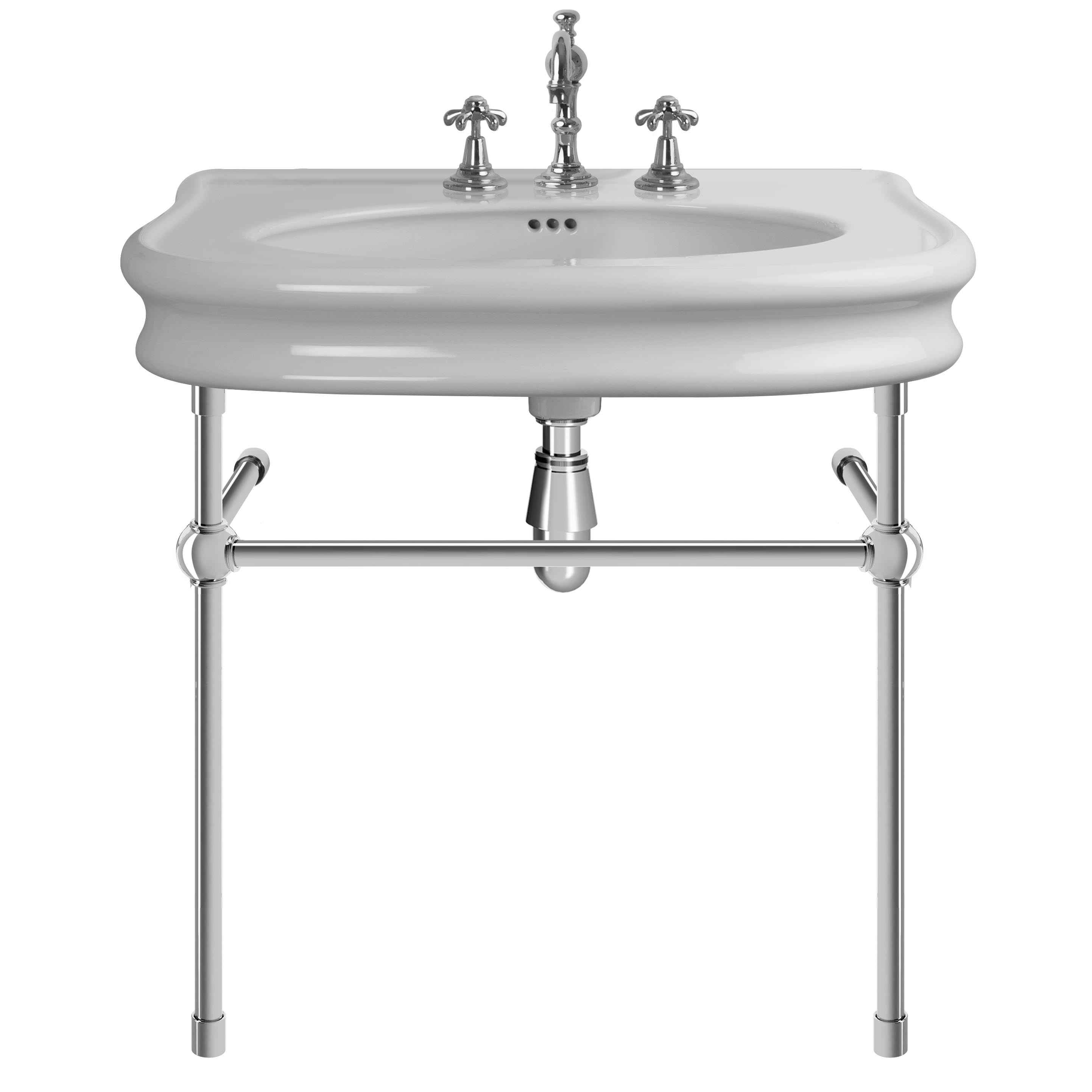 MS02-90-pietement-laiton Le Tréport washbasin on brass washstand, L. 90cm
