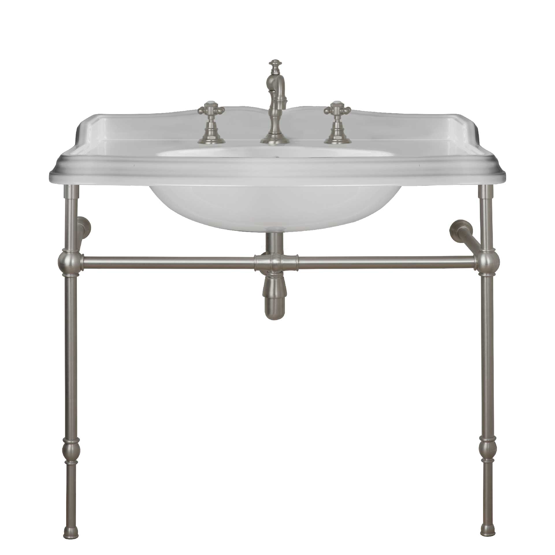 MS03-105-pietement-laiton Lavabo Victorian sur piétement laiton, L. 105 cm