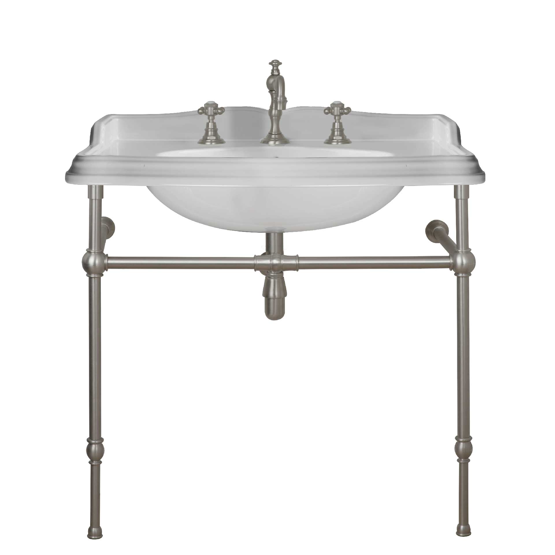 MS03-90-pietement-laiton Lavabo Victorian sur piétement laiton, L. 90 cm