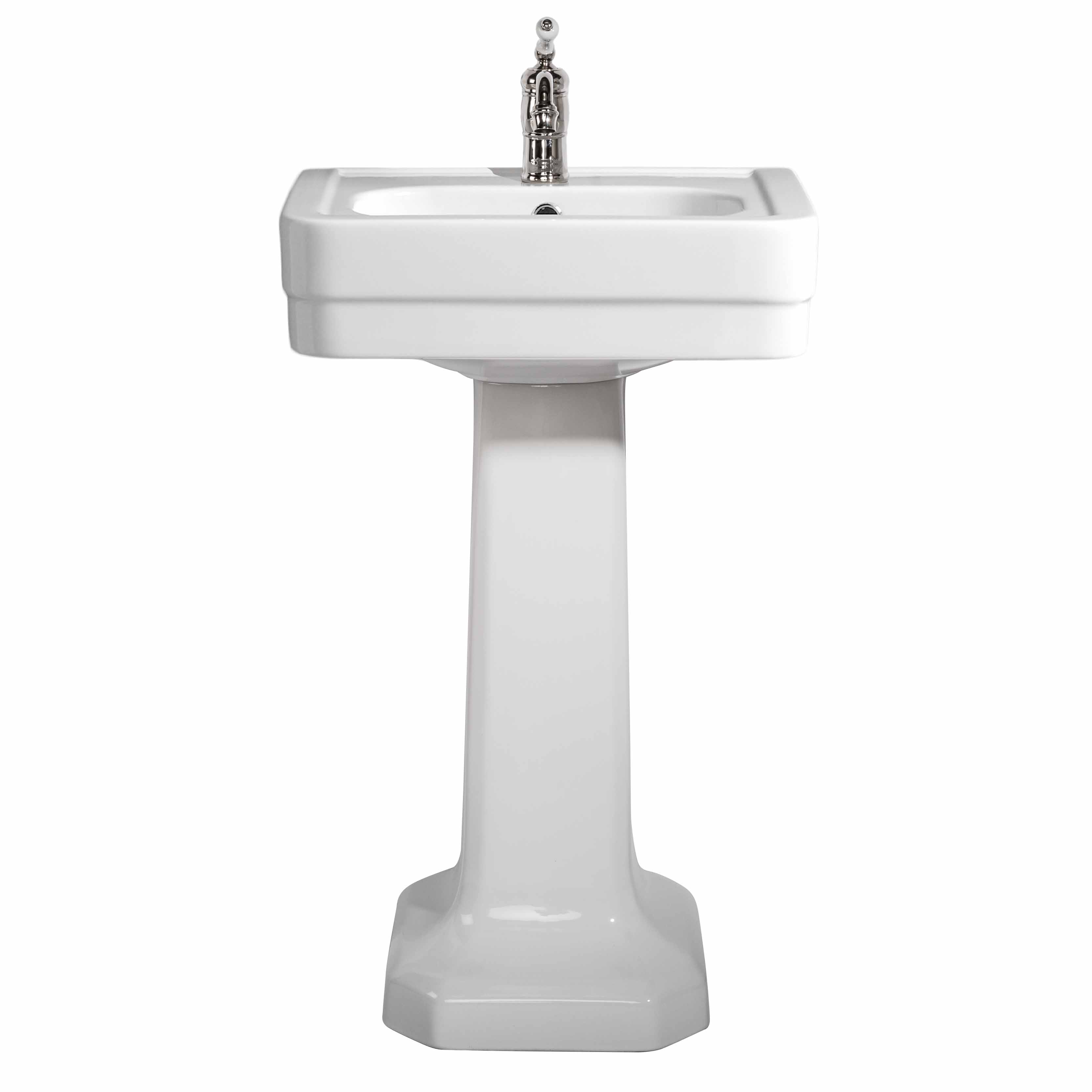 MS05-50-colonne Edward washbasin on pedestal, L. 50cm