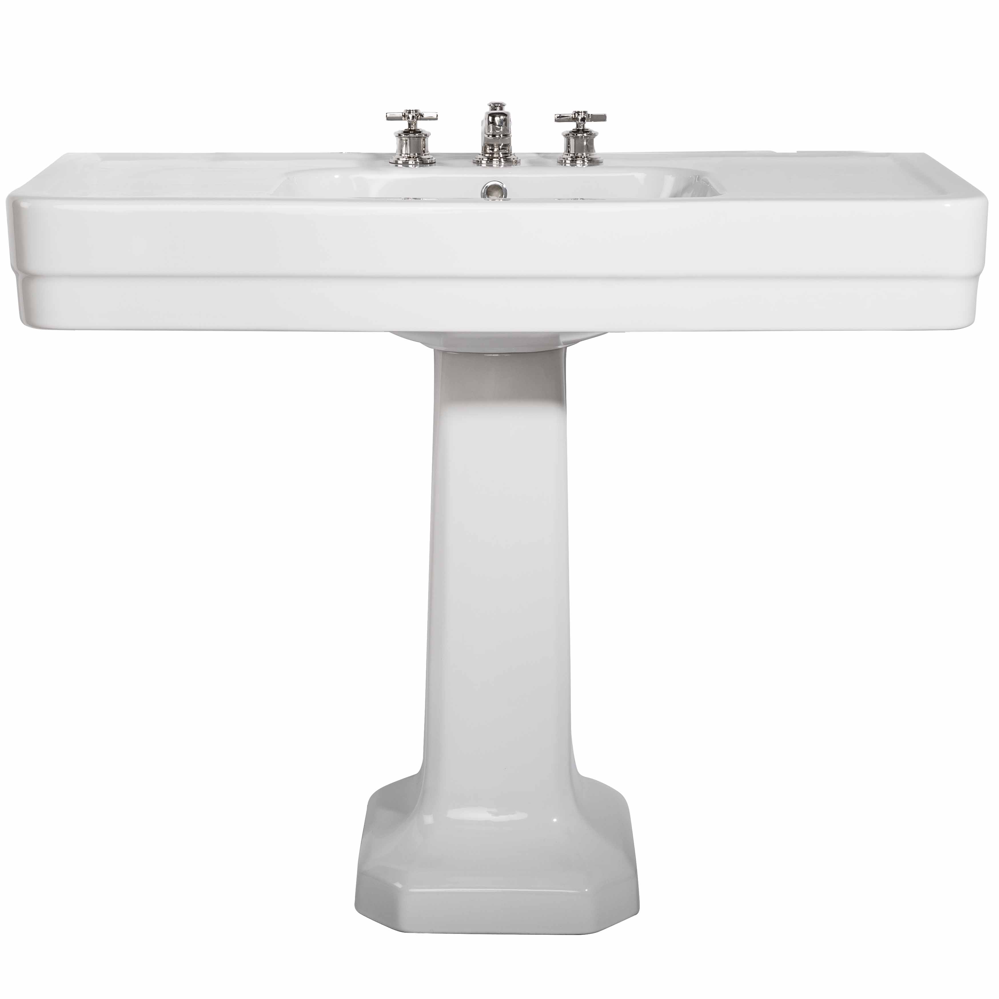 MS05-101-colonne Edward washbasin on pedestal, L. 50cm