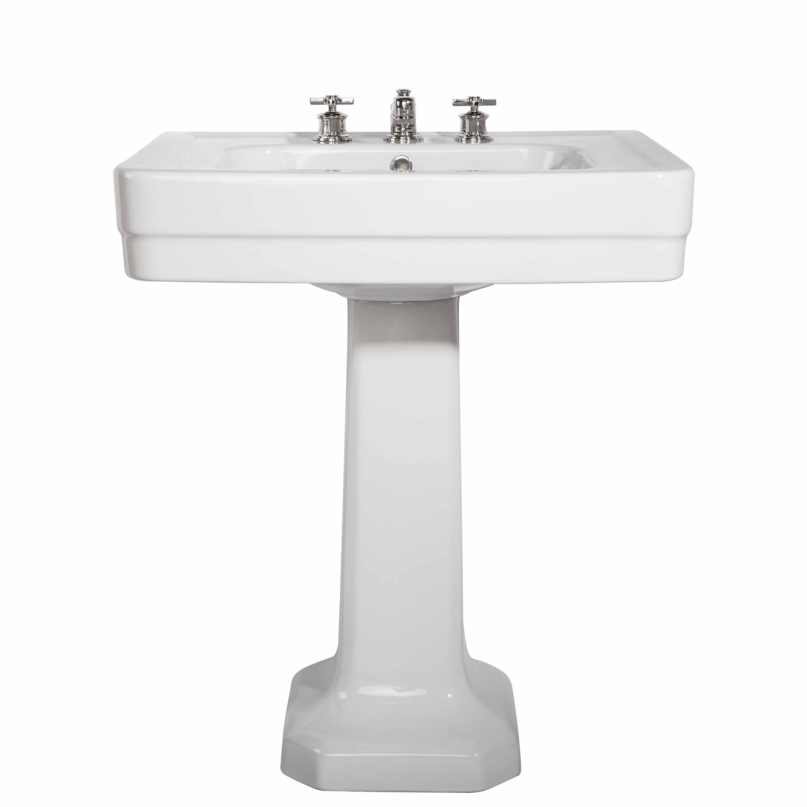 MS05-70-colonne Edward washbasin on pedestal, L. 70cm