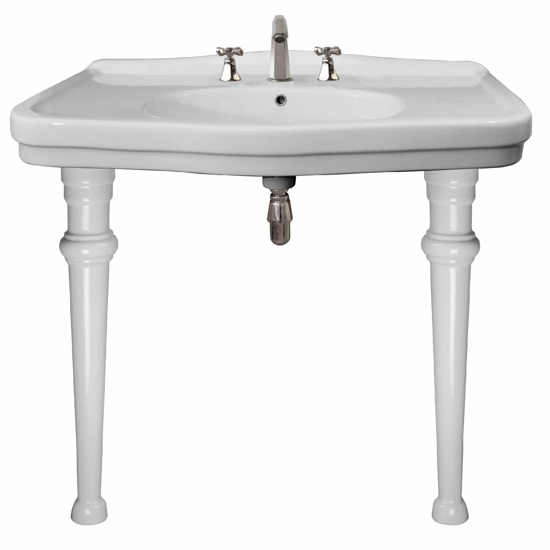 MS06-105-pieds-ceramique Le Touquet washbasin on ceramic legs, L. 105cm