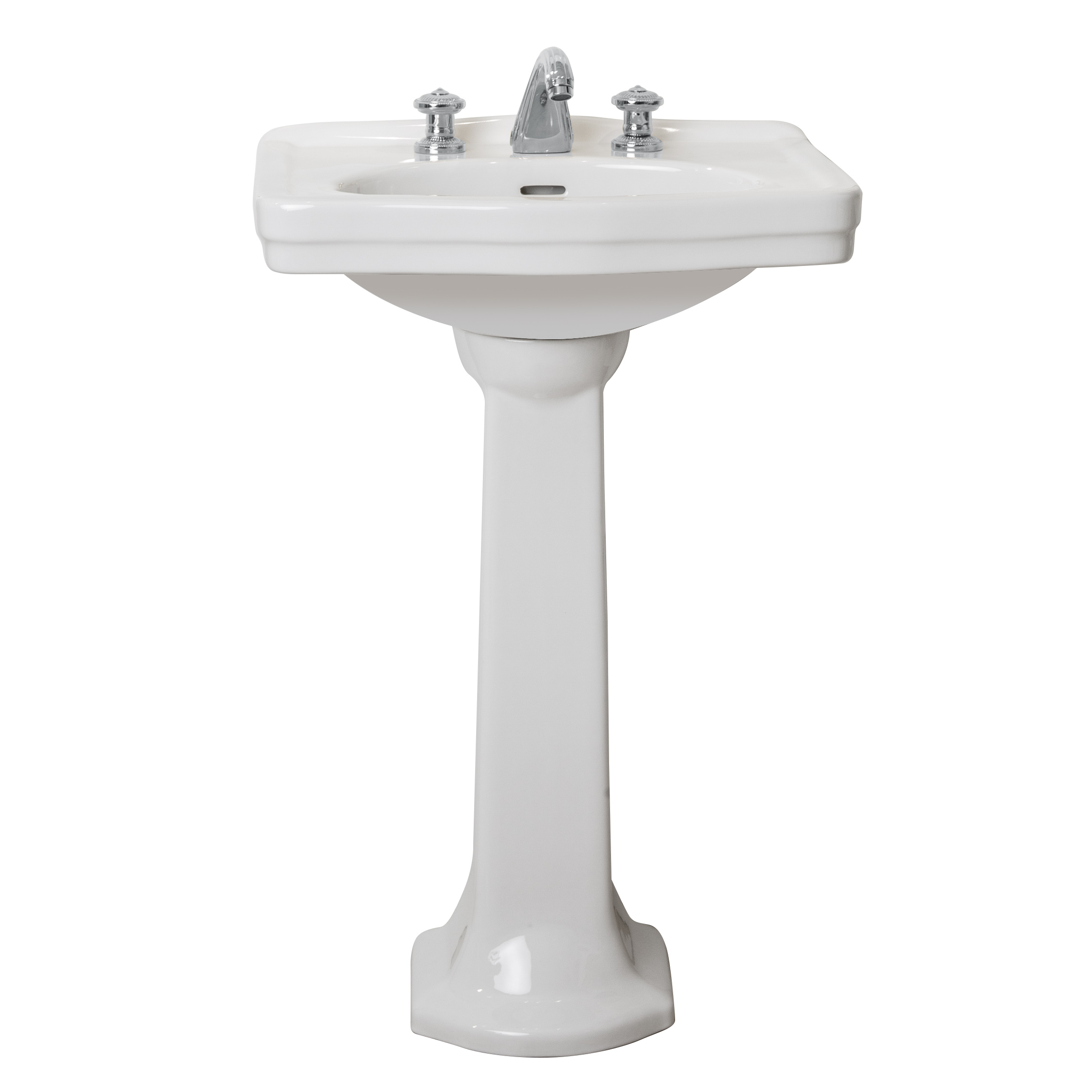 MS06-58-colonne Le Touquet washbasin on pedestal, L. 58cm